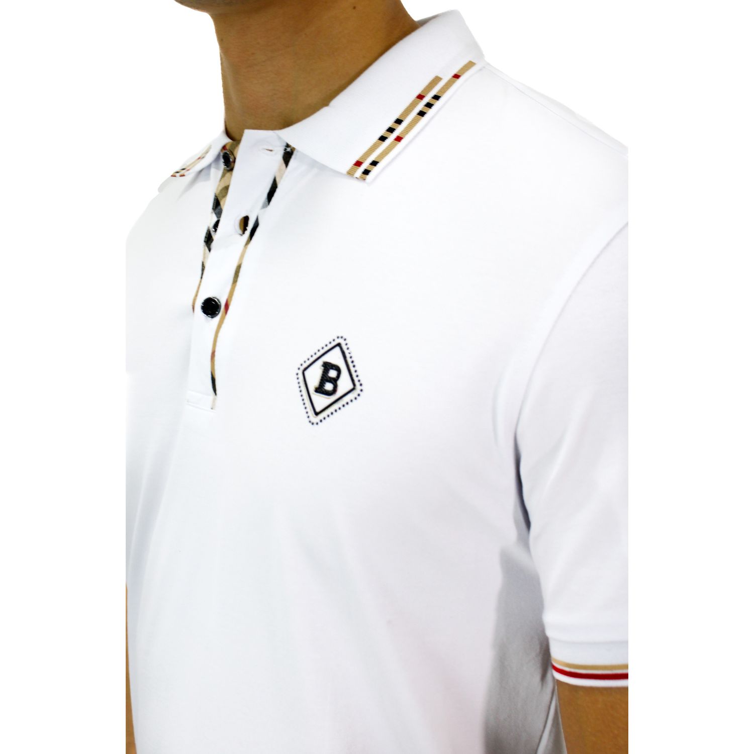 Foto 4 pulgar | Playera Polo Hugo Valentino P-3010 color Blanco para Caballero