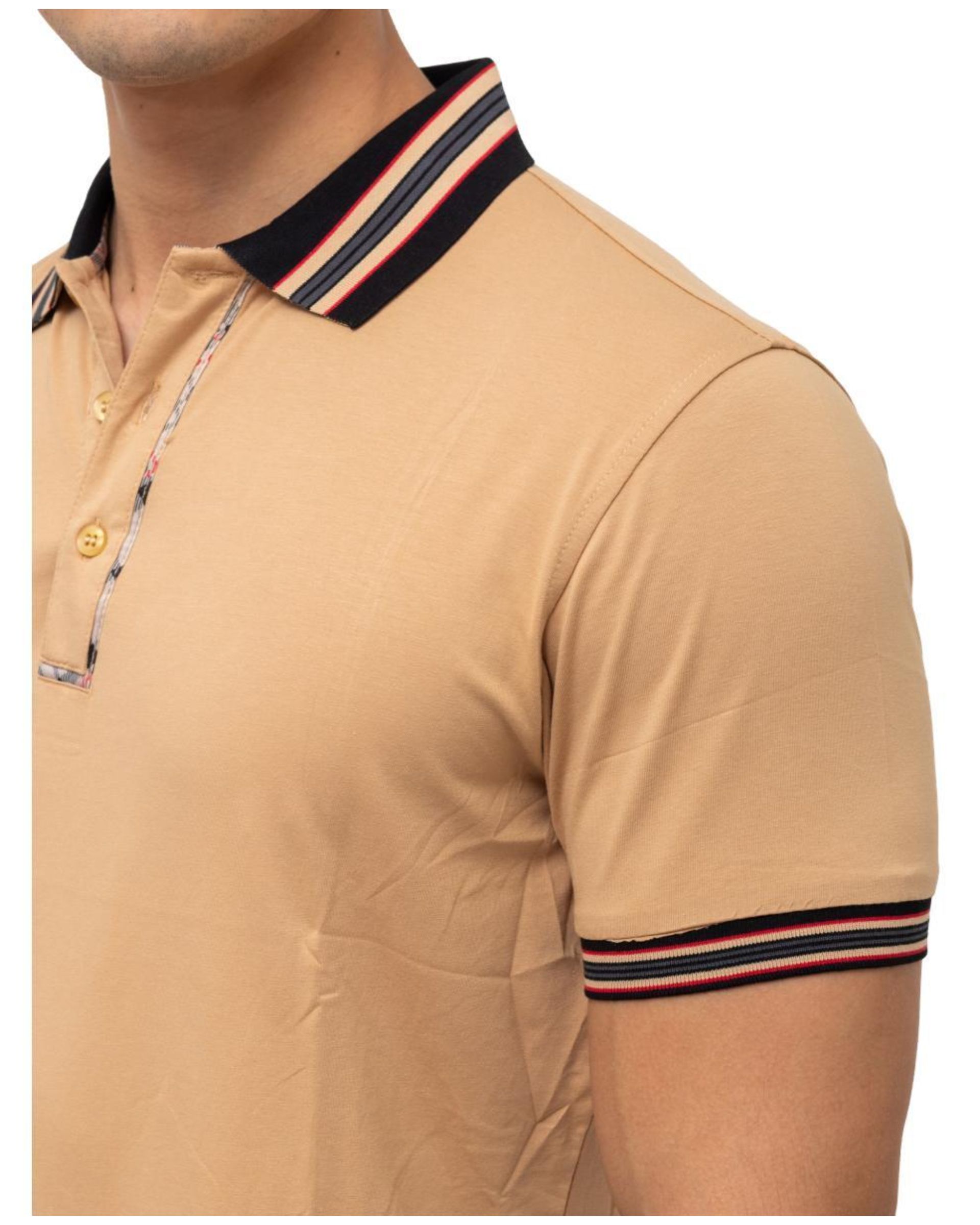 Foto 3 pulgar | Playera Polo Pavini P-2019 color Beige para Hombre