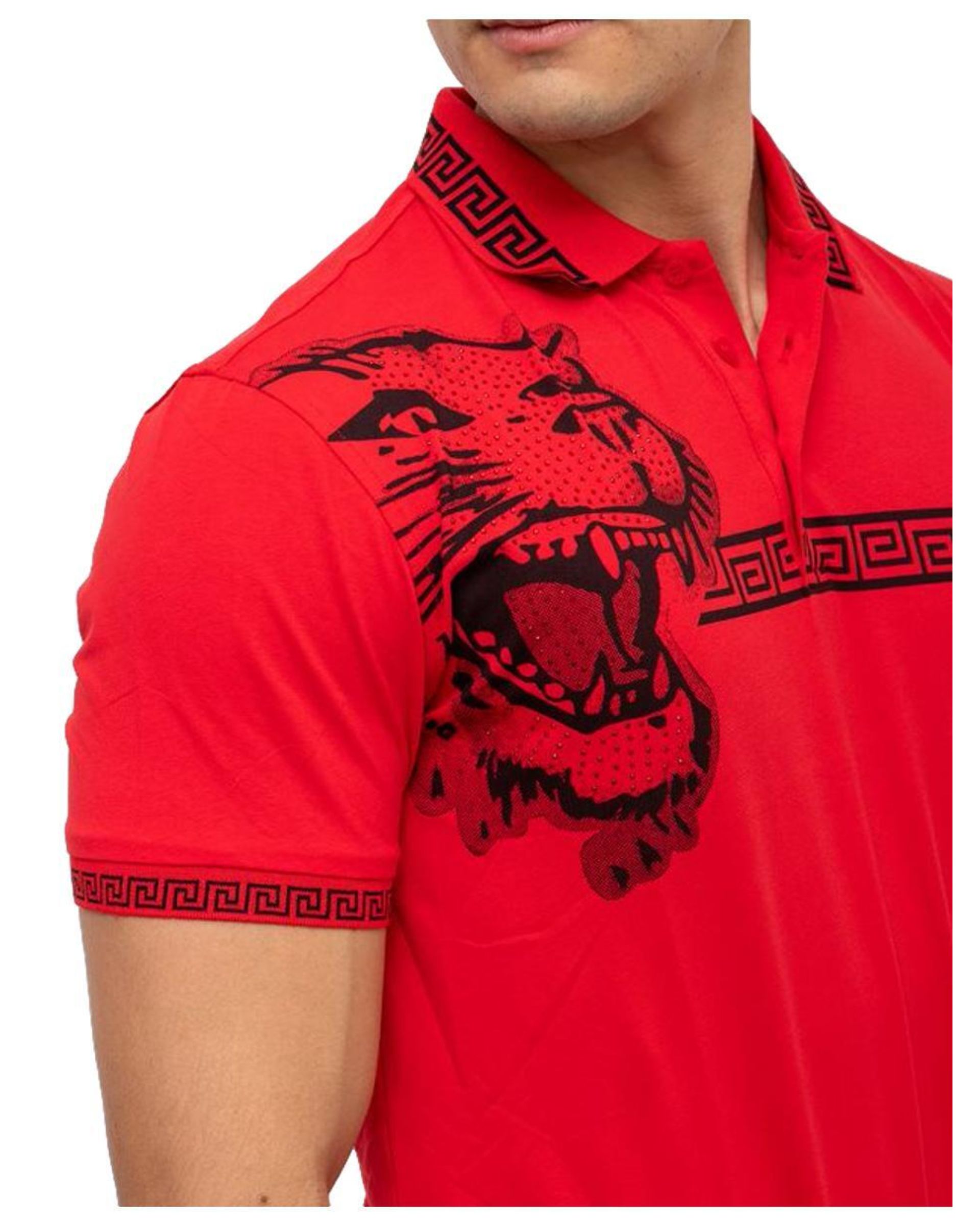 Foto 4 pulgar | Playera Tipo Polo Pavini color Rojo para Hombre