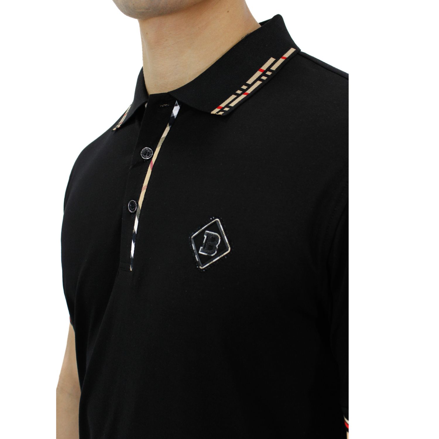 Foto 5 pulgar | Playera Polo Hugo Valentino P-3010 color Negro para Caballero