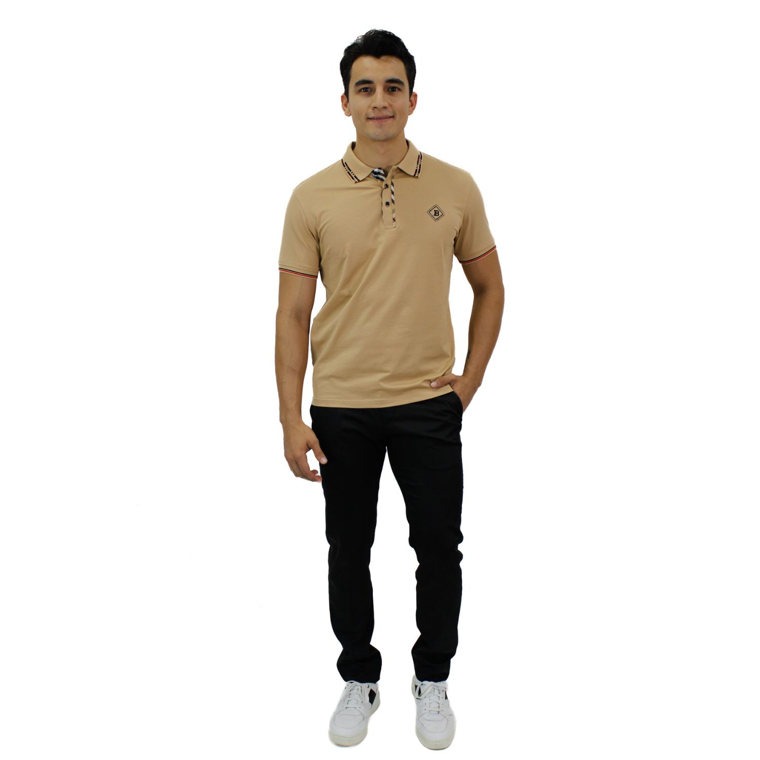 Foto 5 pulgar | Playera Polo Hugo Valentino P-3010 color Beige para Caballero