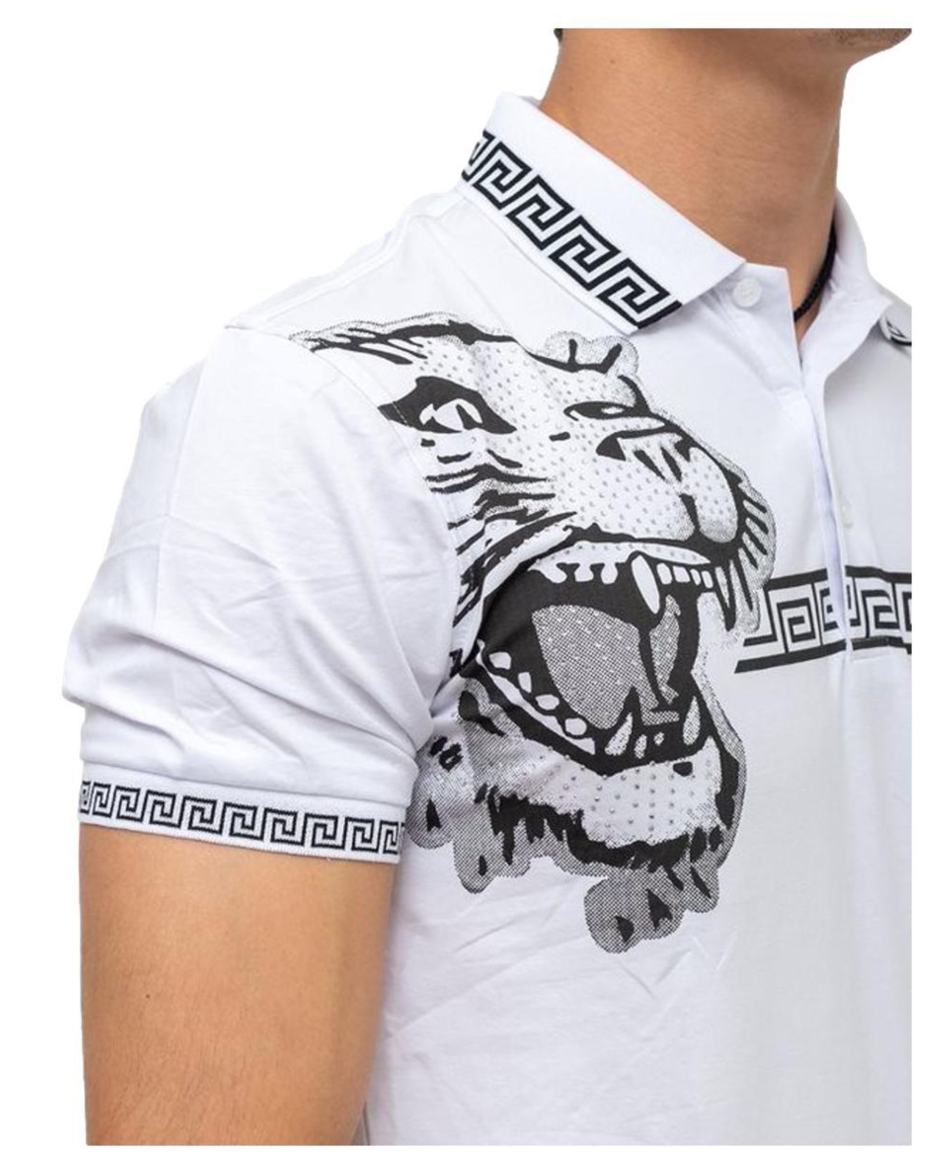 Foto 4 pulgar | Playera Tipo Polo Pavini P-2019 color Blanco para Hombre