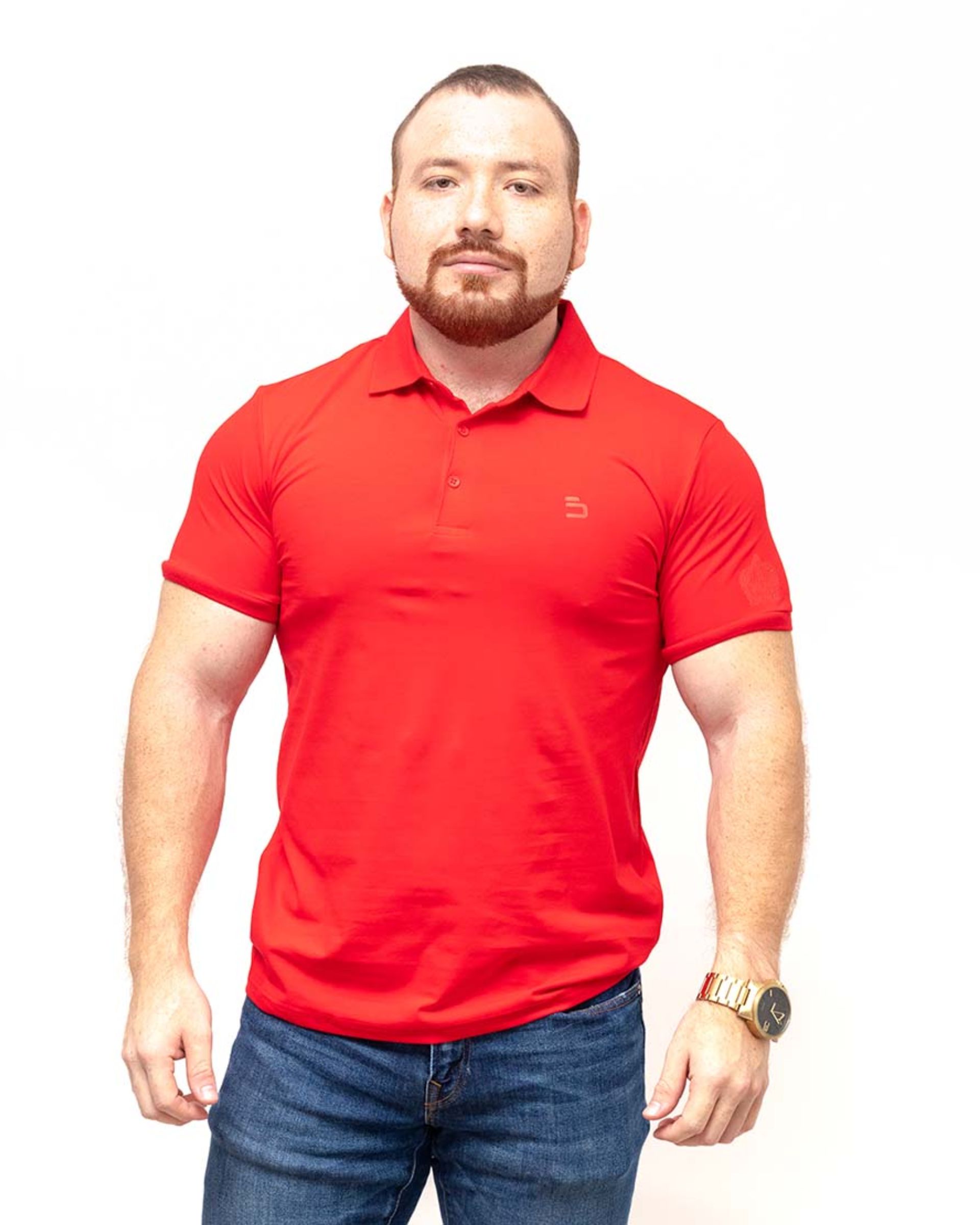 Playera Polo Benziny PC8001 color Rojo para Hombre