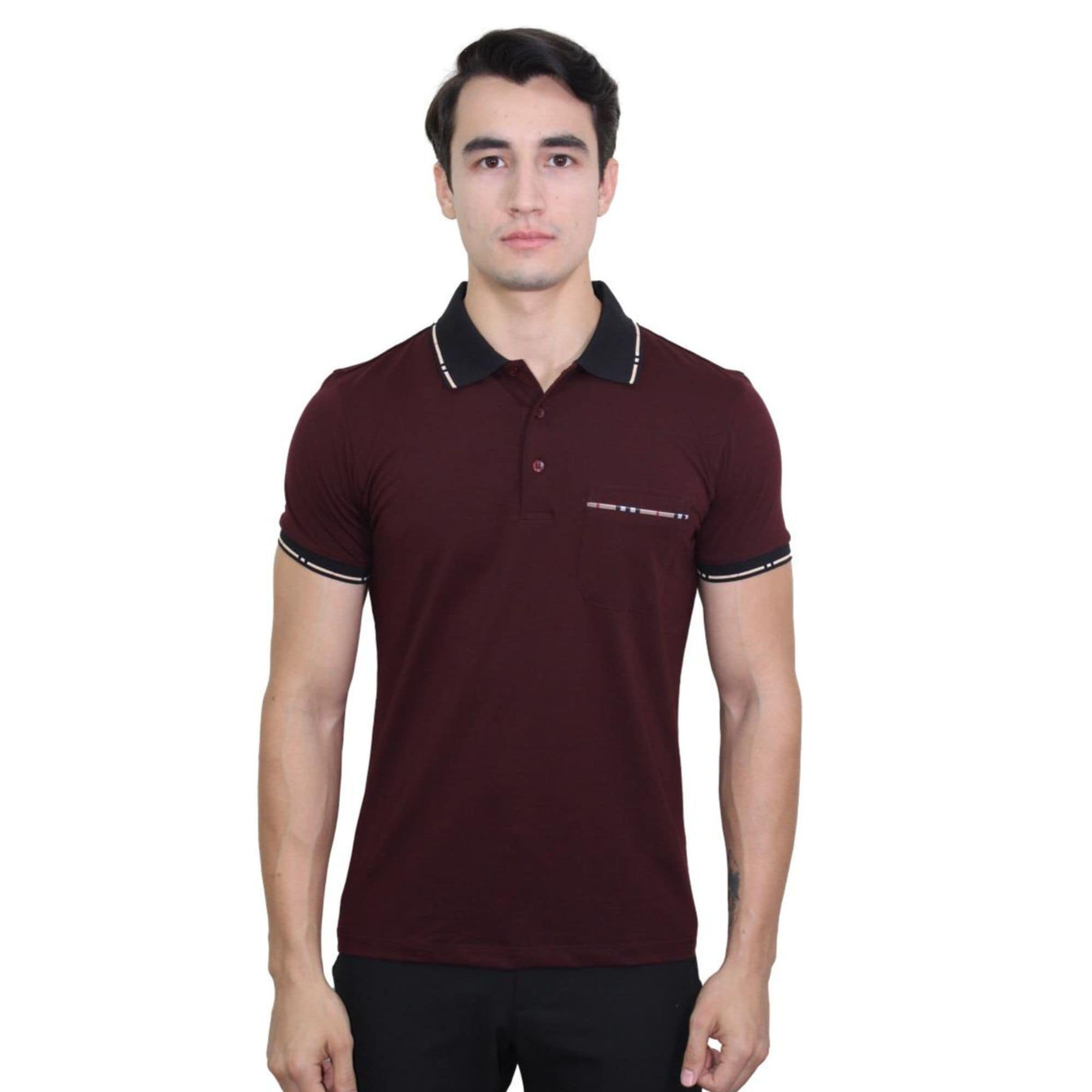 Polo Pavini Pt1007 color Tinto para Hombre $749