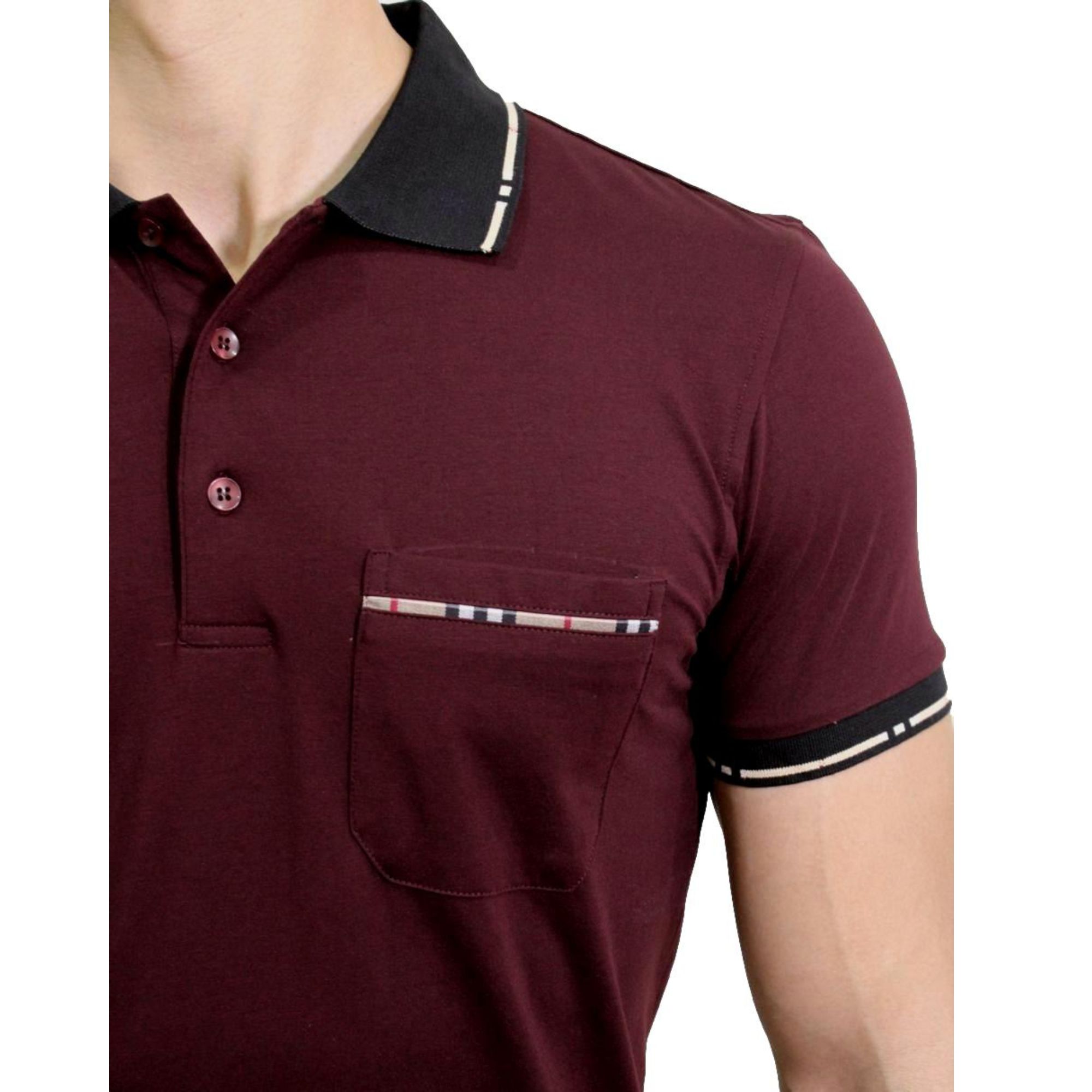 Foto 2 | Polo Pavini Pt1007 color Tinto para Hombre