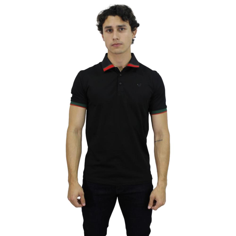 Foto 2 pulgar | Playera Polo Pavini P-3048 color Negro para Hombre