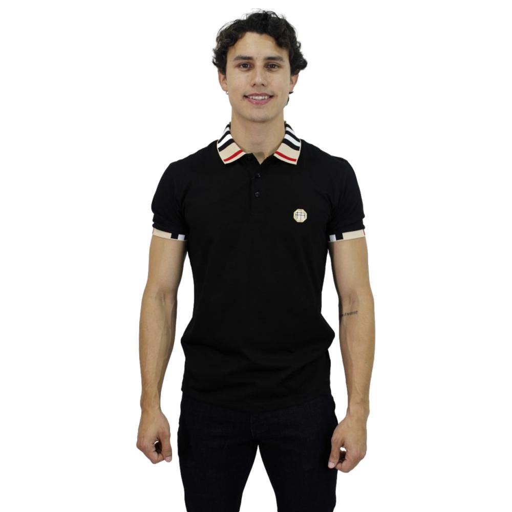 Foto 2 pulgar | Playera Polo Pavini  Pt-1022 color Negro para Hombre