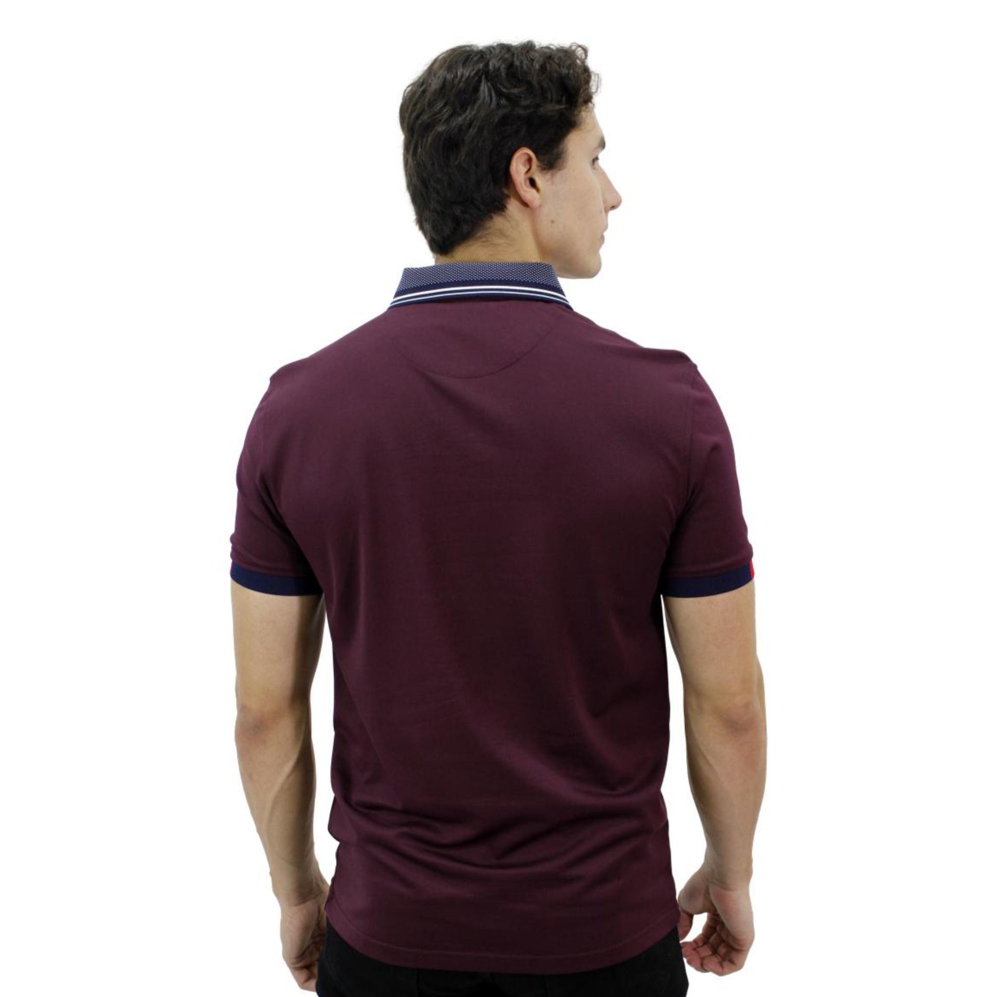 Foto 2 | Playera Tipo Polo Pavini P-3020-Burgundy color Vino para Caballero