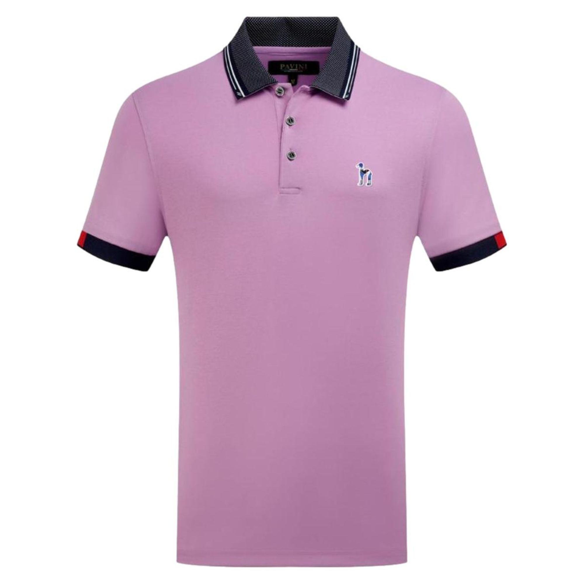 Foto 2 pulgar | Playera Pavini Tipo Polo De Caballero Lisa Purple P-3020