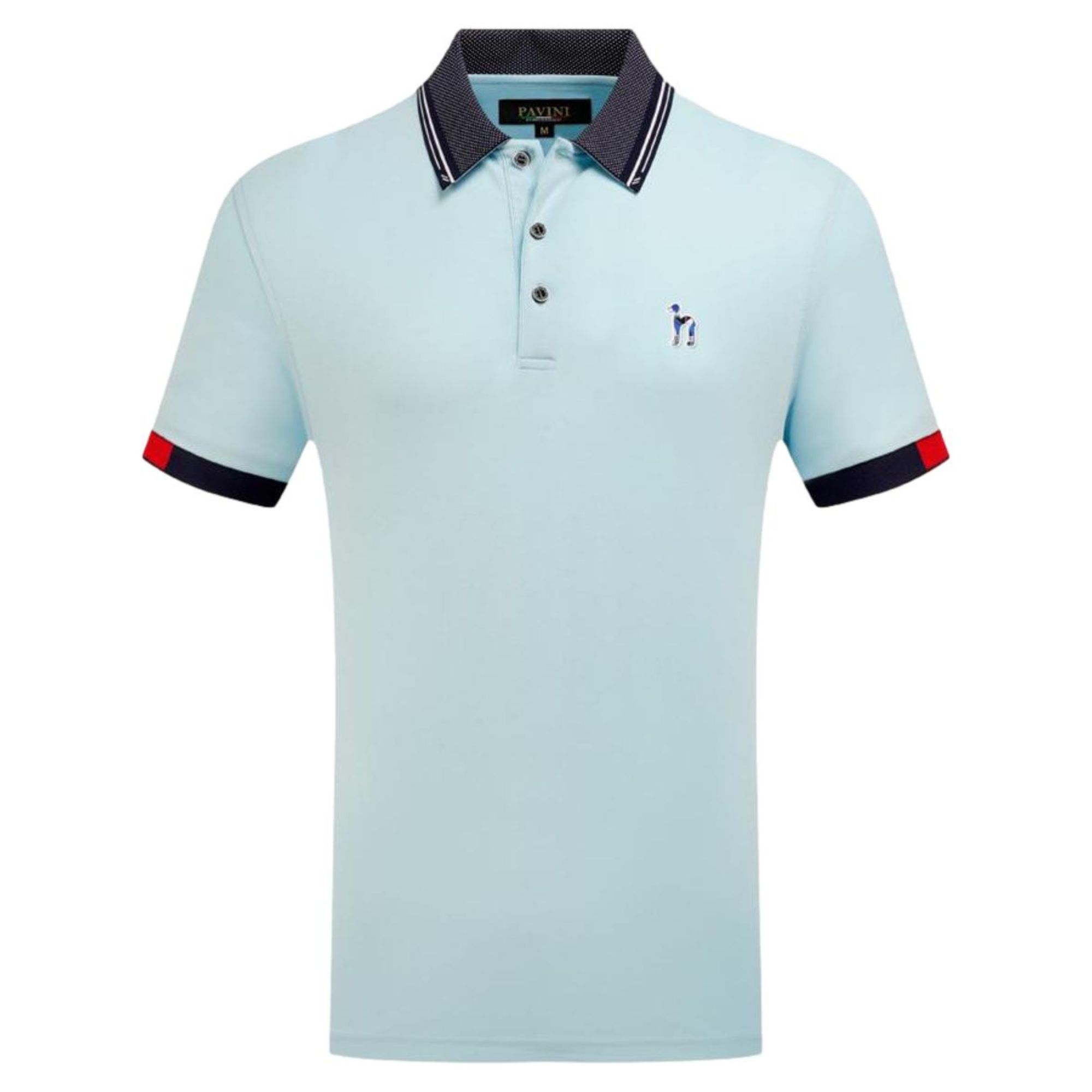 Playera Pavini Tipo Polo De Caballero Lisa Sky P-3020