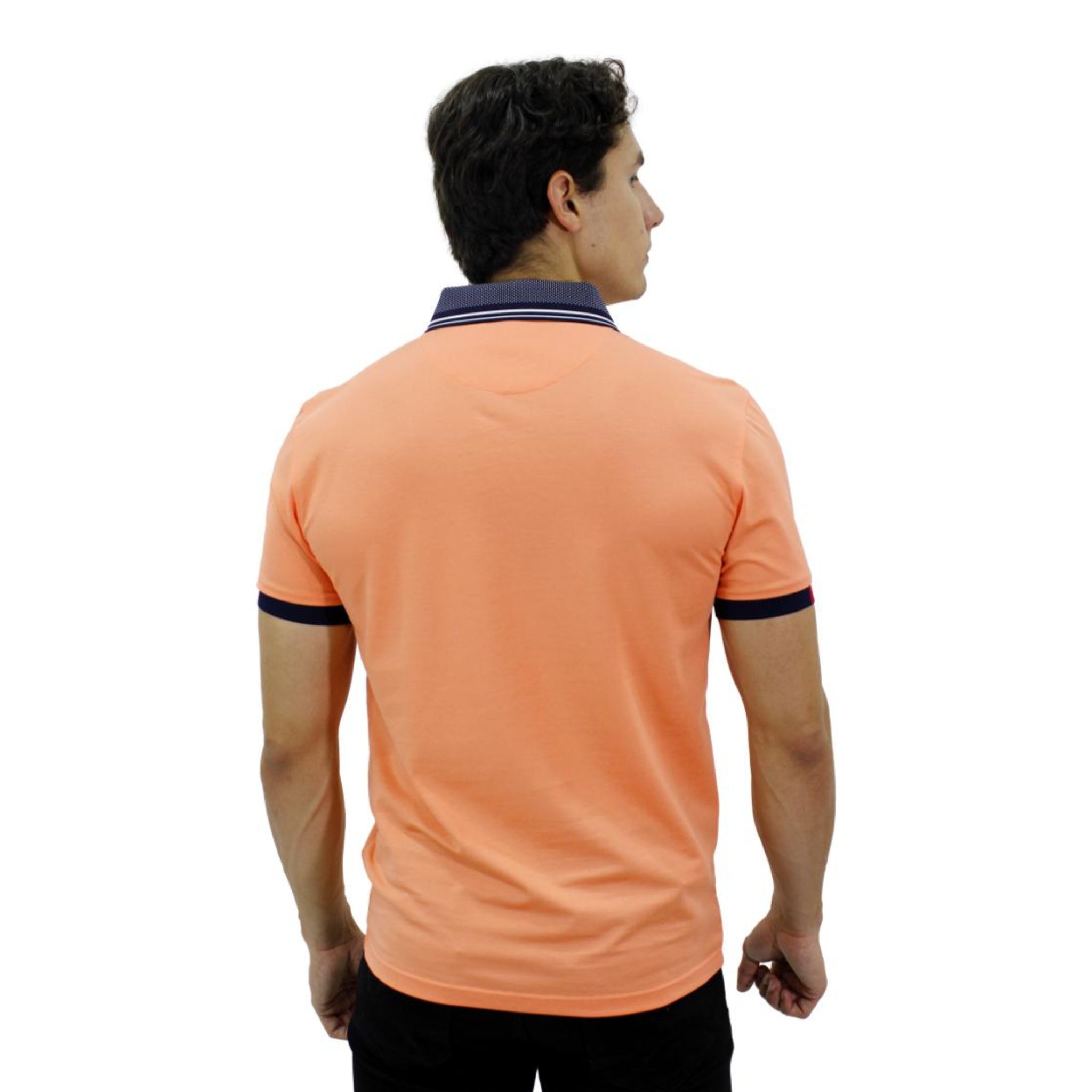 Foto 2 | Playera Pavini Tipo Polo De Caballero Lisa Orange P-3020