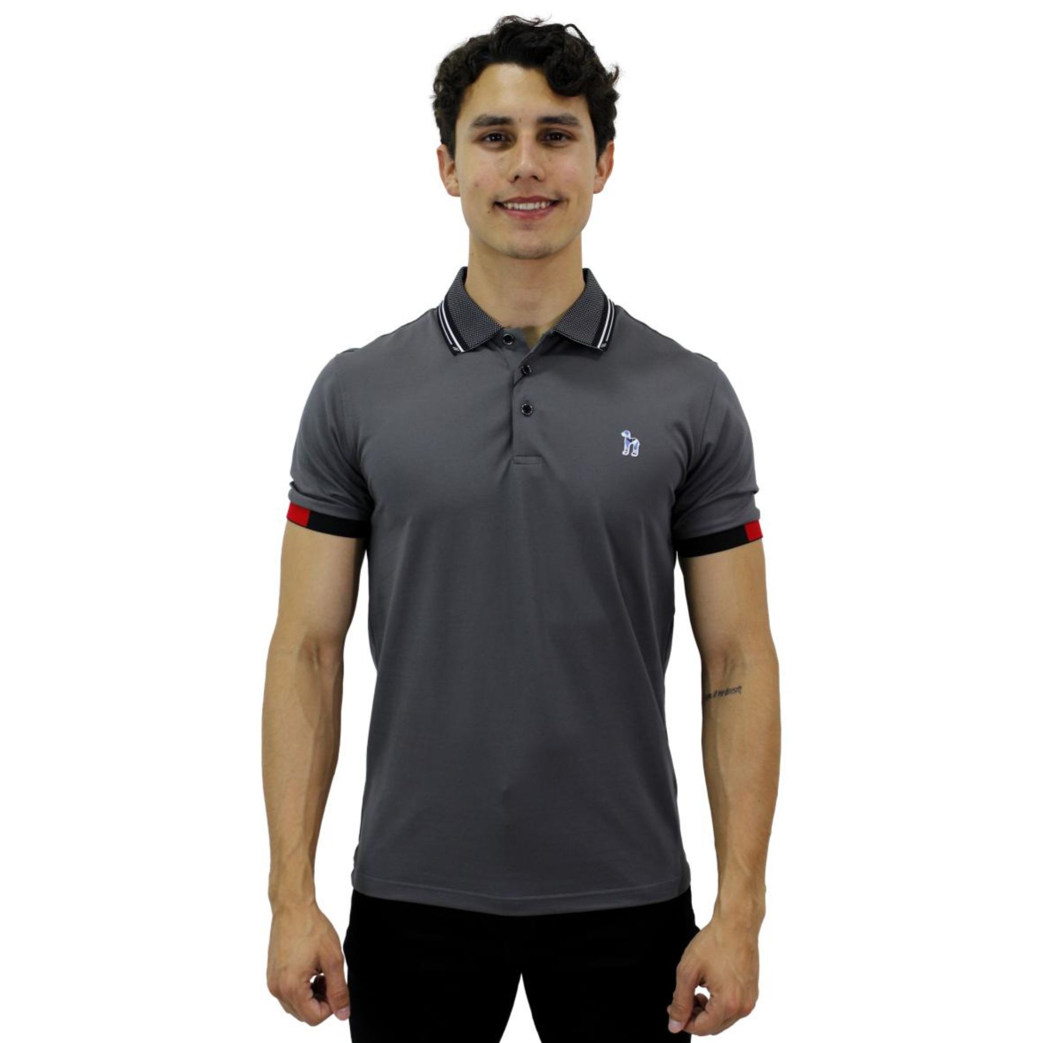 Foto 2 pulgar | Playera Tipo Polo Pavini P-3020-Gray color Gris para Hombre