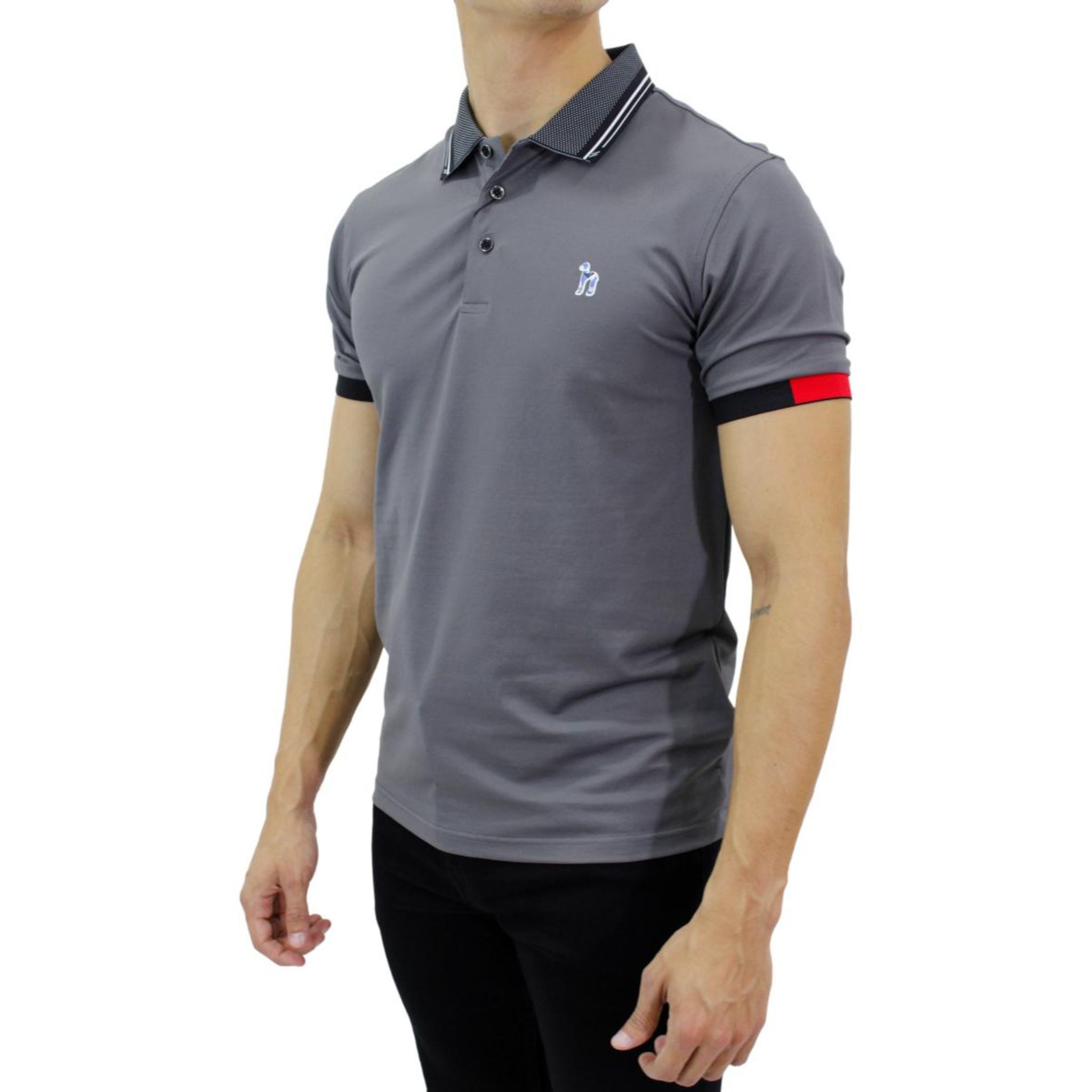 Foto 3 pulgar | Playera Tipo Polo Pavini P-3020-Gray color Gris para Hombre