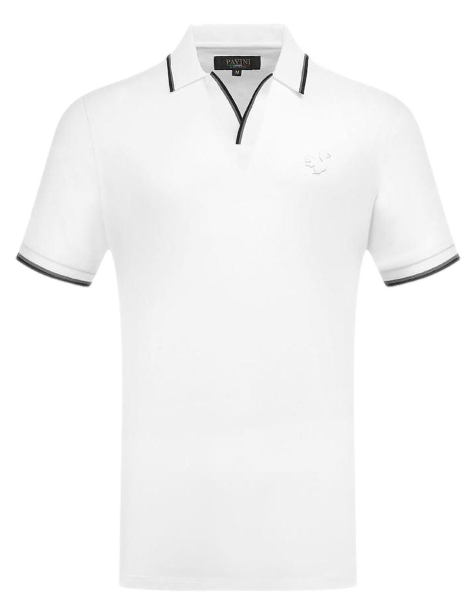 Playera Polo Pavini P-2197-White color Blanco para Caballero