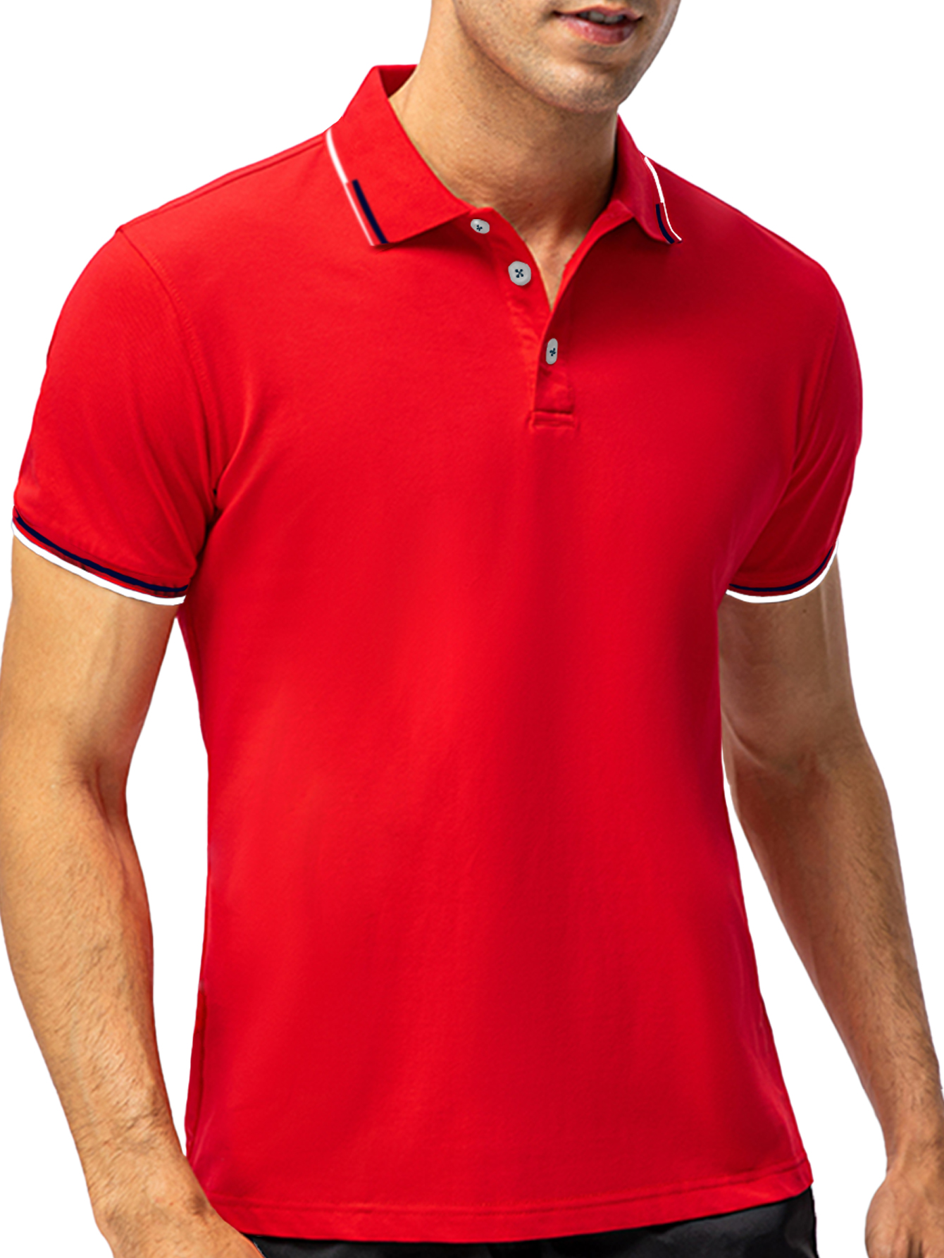 Foto 2 pulgar | Playera Polo Shendy Vendy 255 color Rojo para Hombre