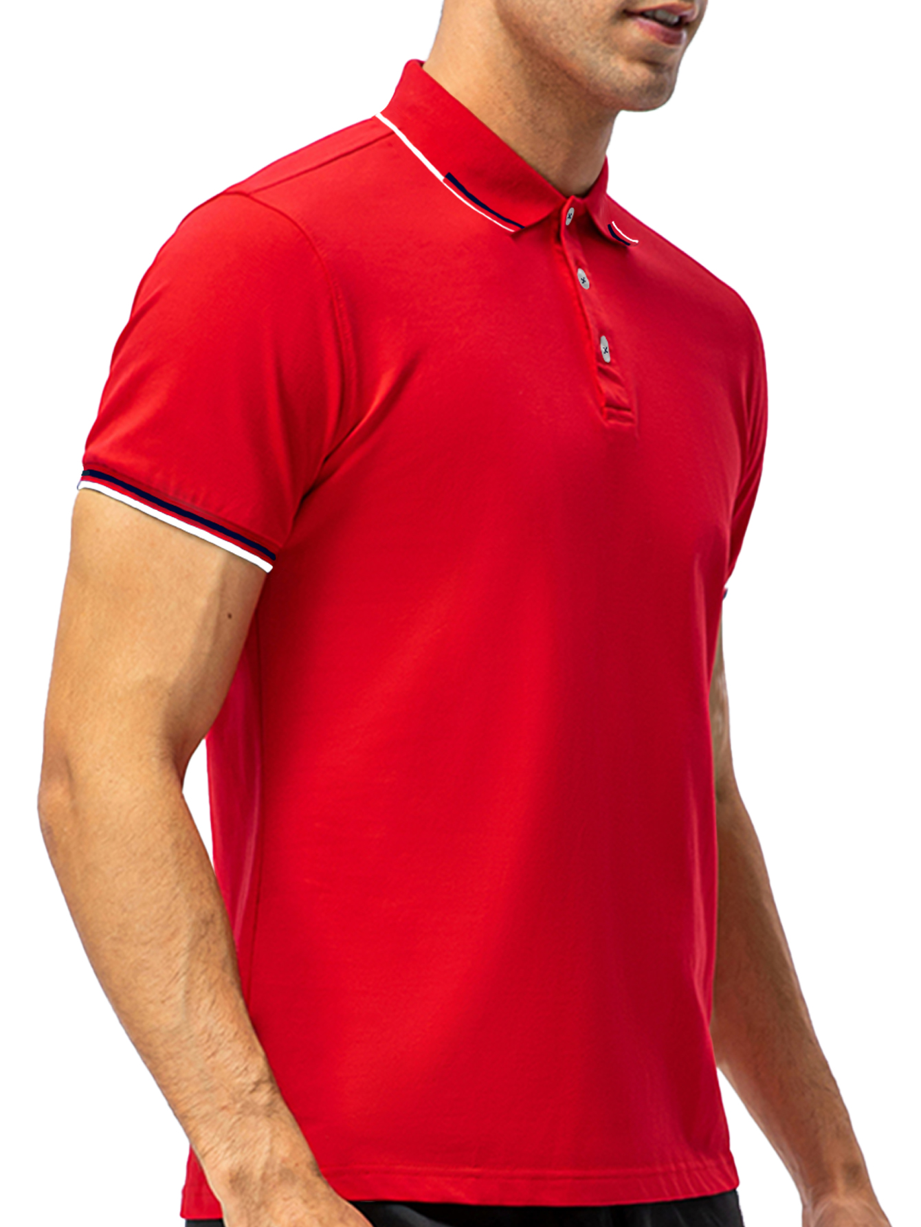 Foto 4 pulgar | Playera Polo Shendy Vendy 255 color Rojo para Hombre