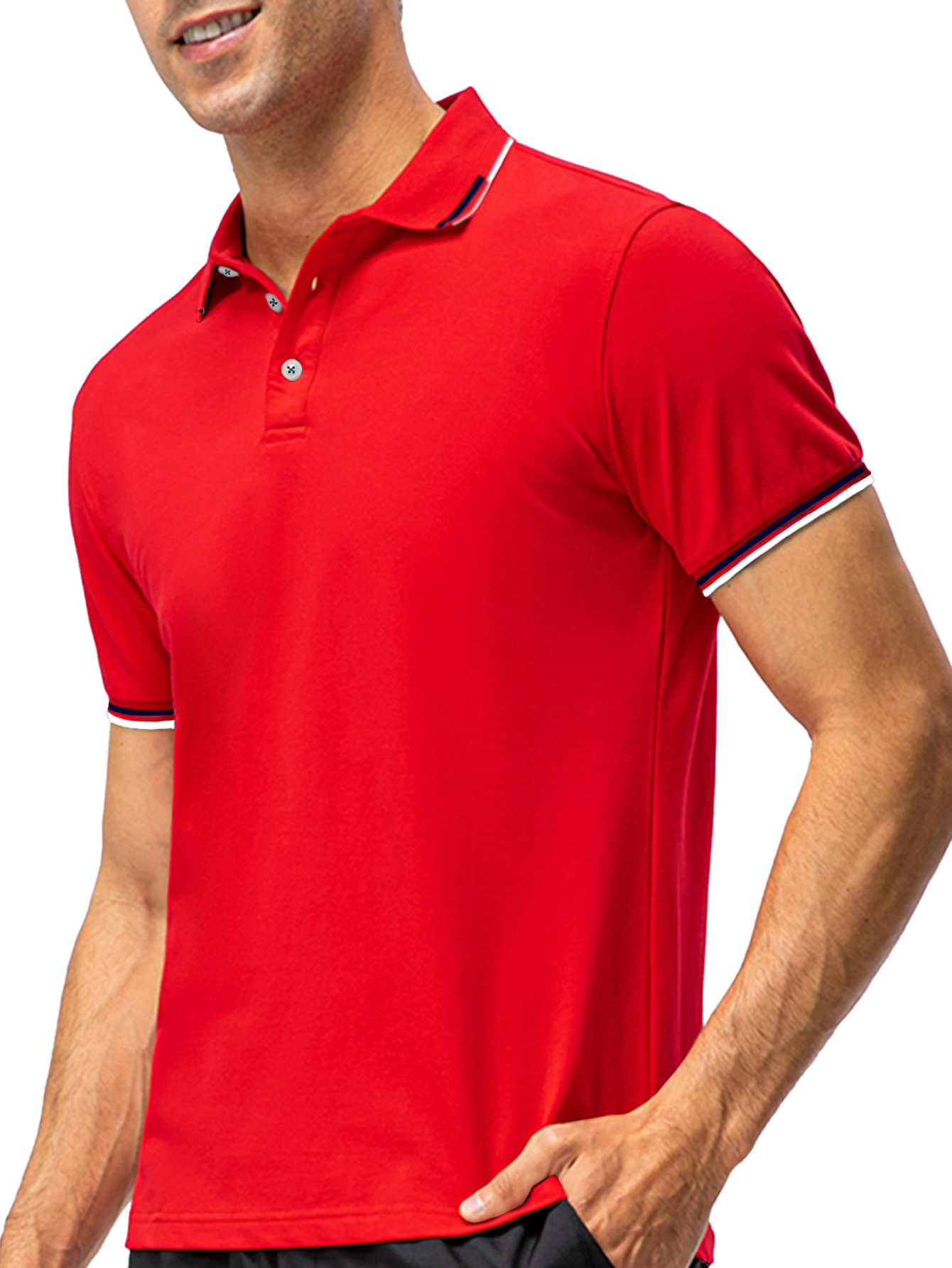 Foto 6 pulgar | Playera Polo Shendy Vendy 255 color Rojo para Hombre