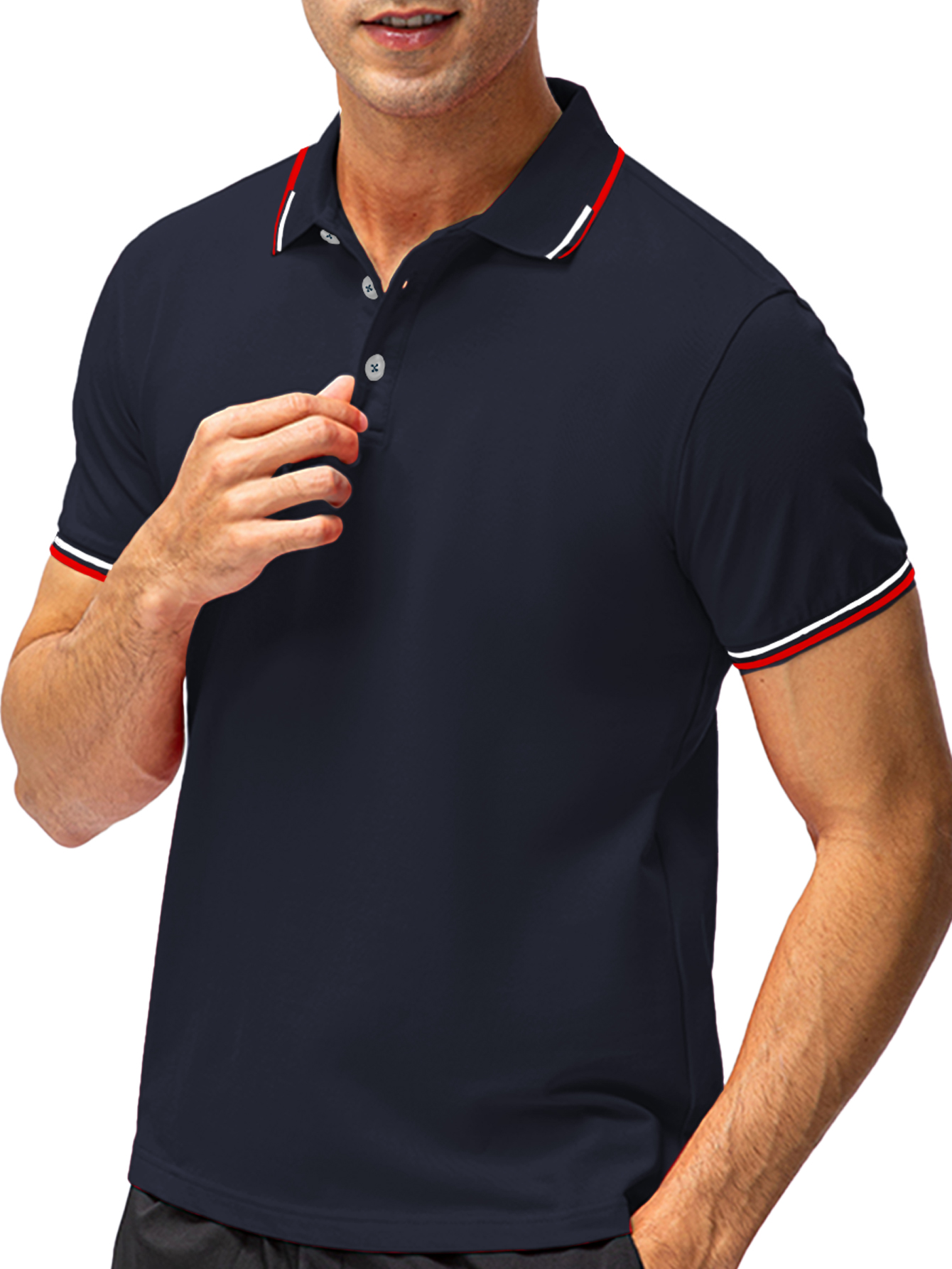 Foto 3 pulgar | Playera Polo Shendy Vendy 255 color Azul para Hombre