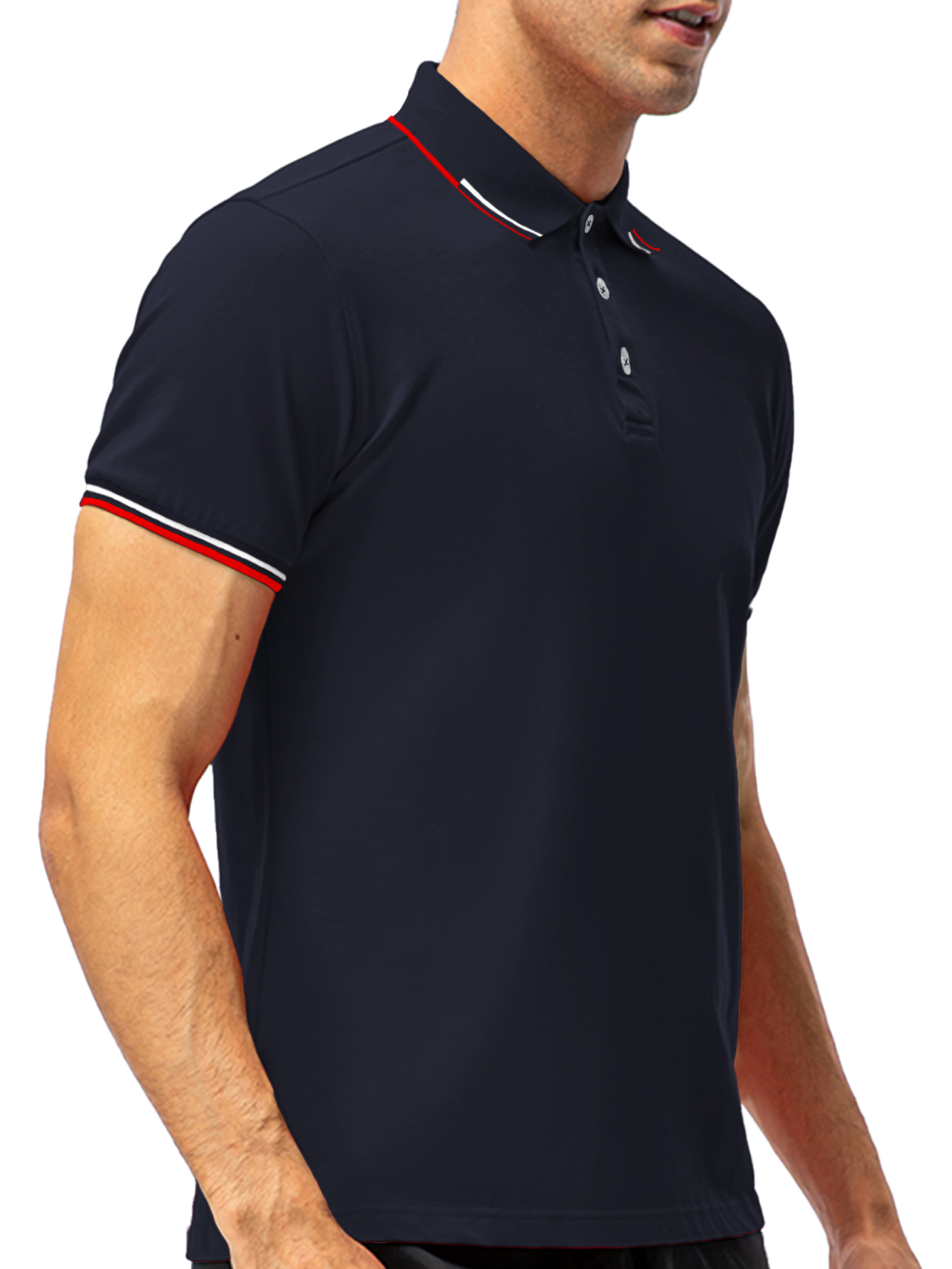 Foto 4 pulgar | Playera Polo Shendy Vendy 255 color Azul para Hombre