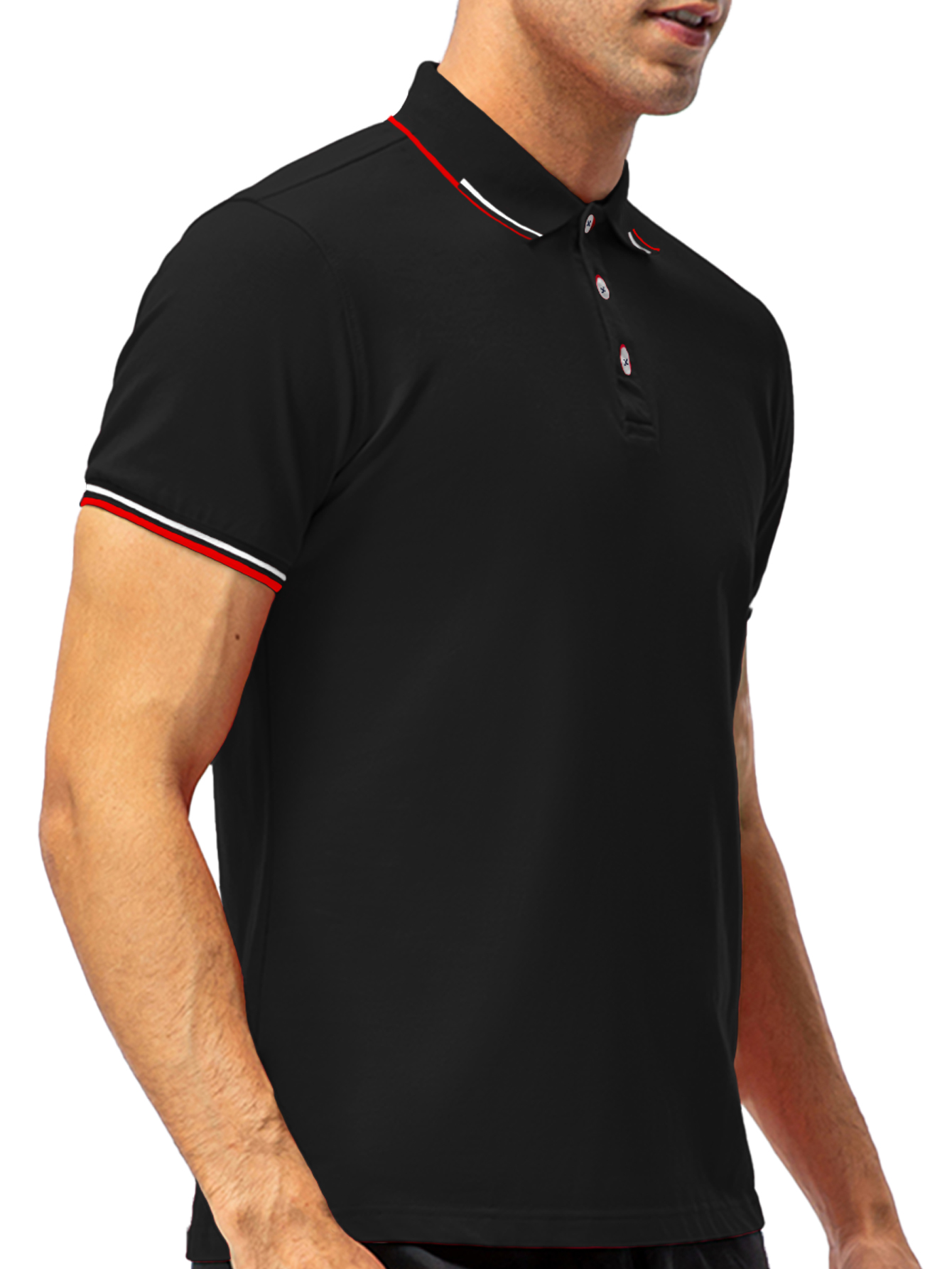 Foto 4 pulgar | Playera Polo Shendy Vendy 255 color Negro Manga Corta Casual para Hombre