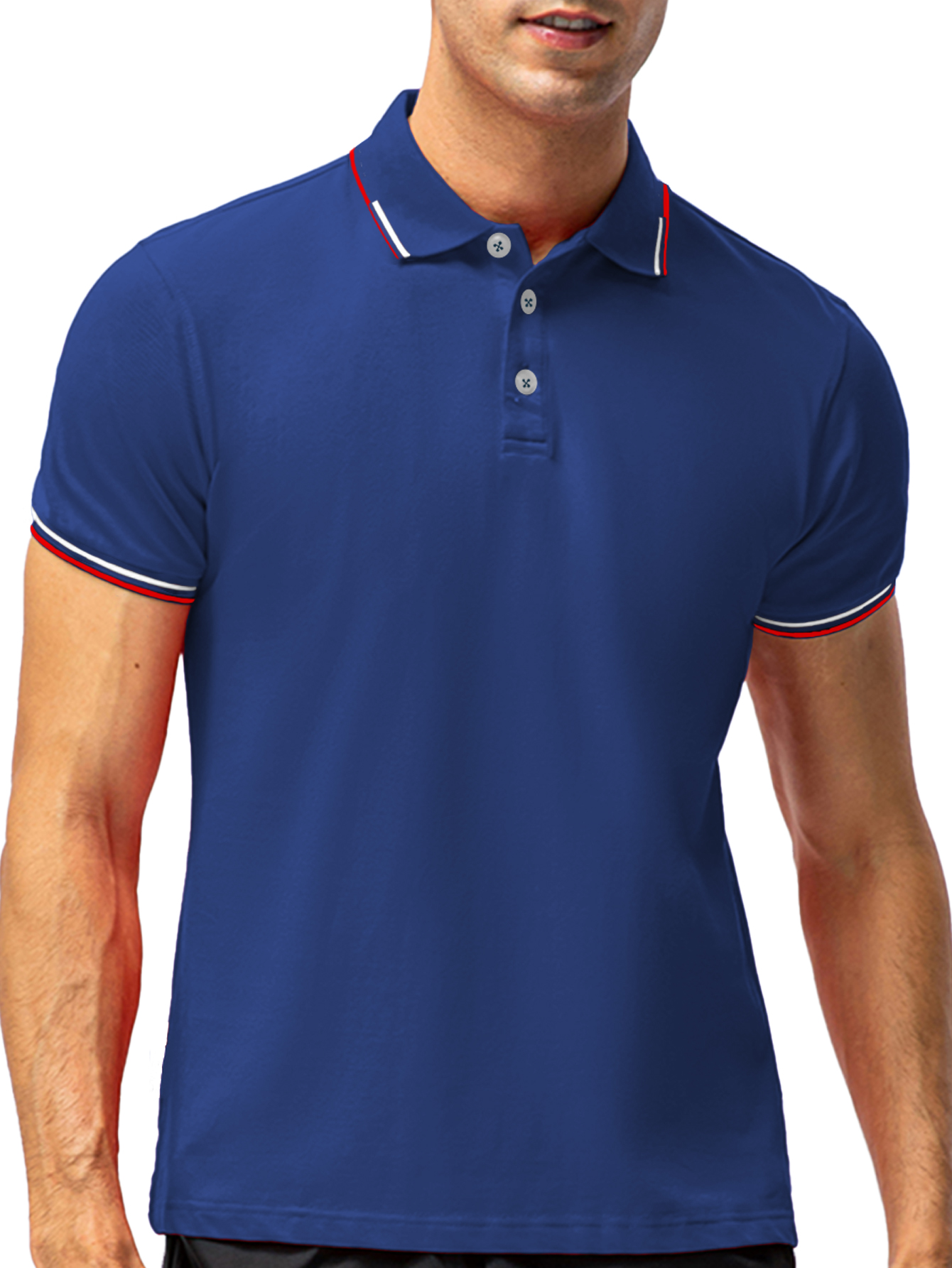 Foto 2 pulgar | Playera Polo Shendy Vendy 255 color Azul Rey Manga Corta Casual para Hombre