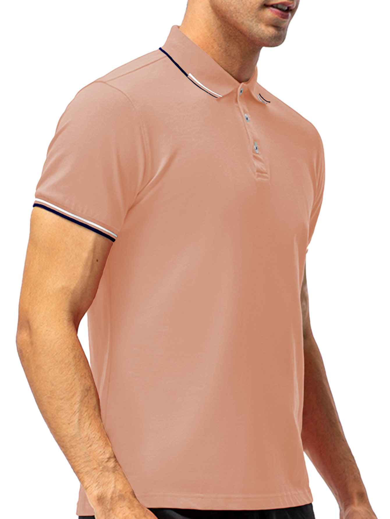 Foto 3 | Polo Shendy Vendy Manga Corta color Rosa para Hombre