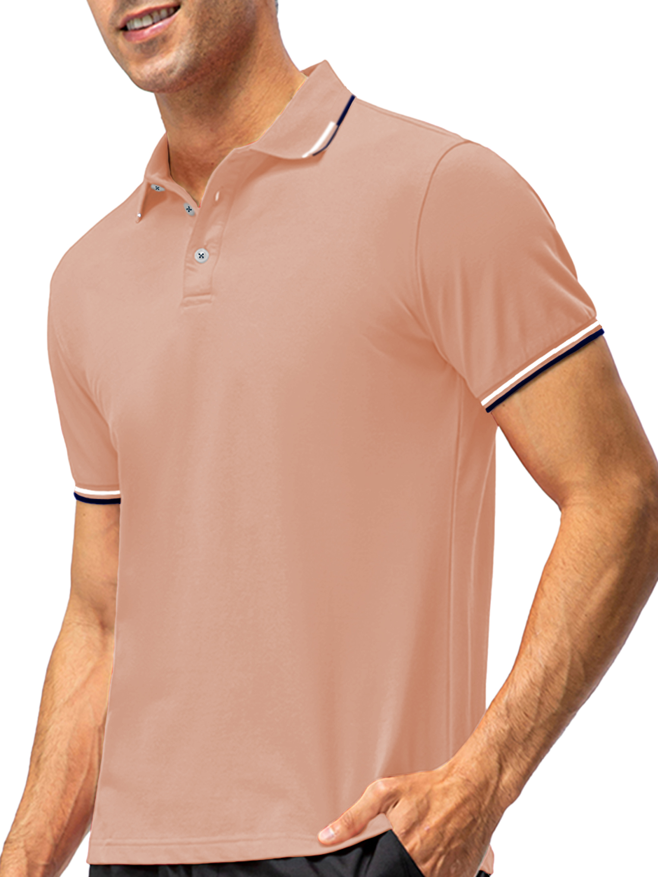 Foto 5 | Polo Shendy Vendy Manga Corta color Rosa para Hombre