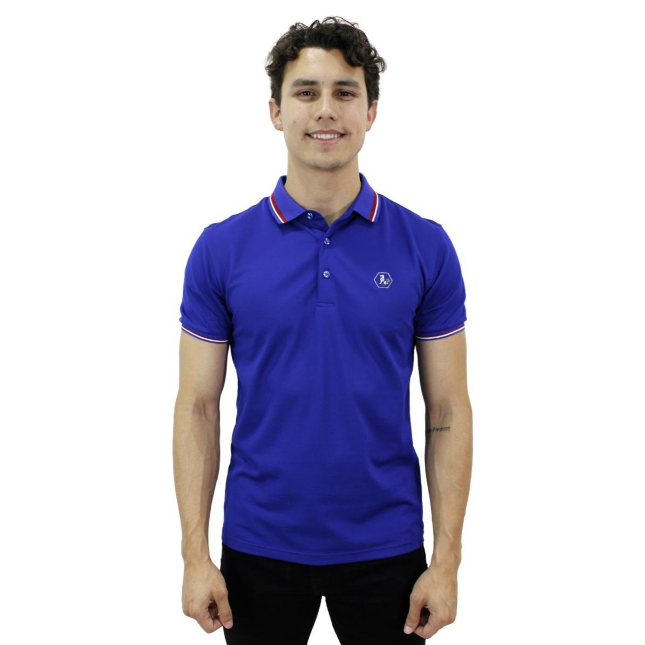 Foto 2 pulgar | Playera Polo Pavini Hv-45-royal color Azul para Hombre