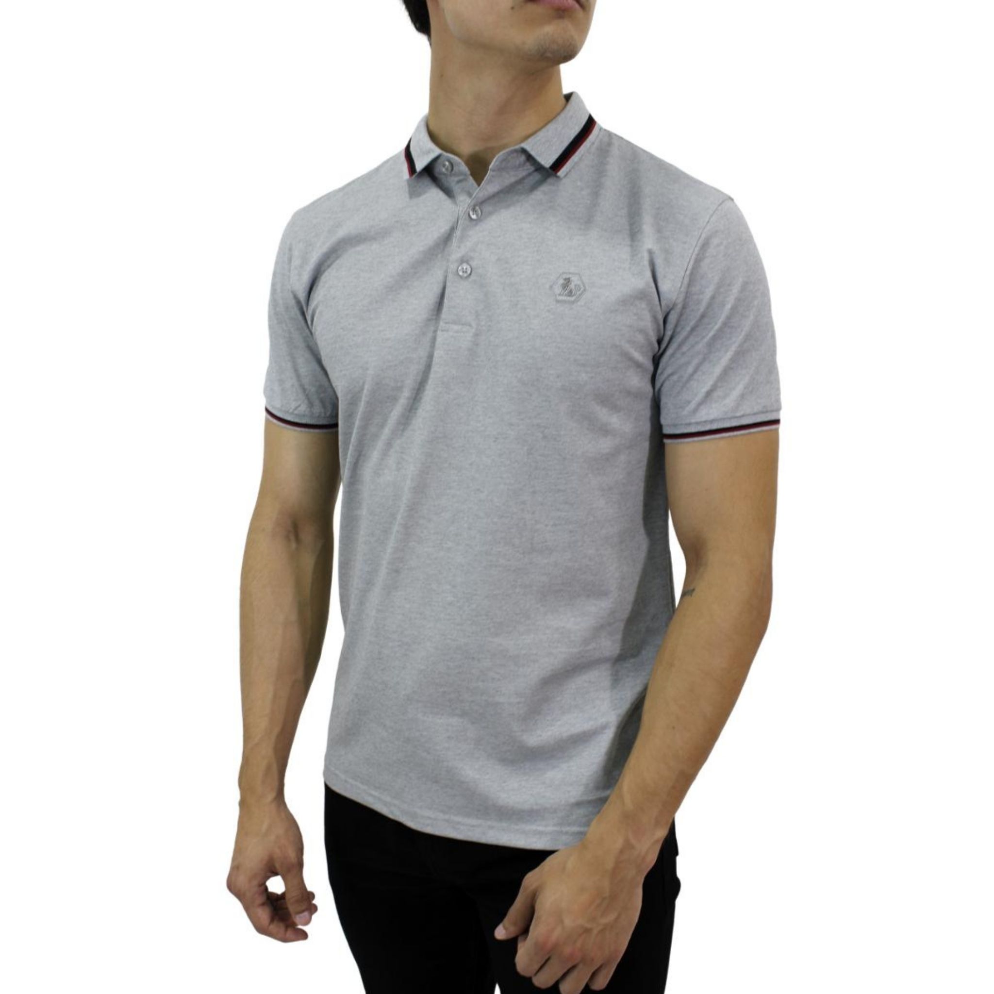 Foto 3 pulgar | Playera Polo Pavini Hv-45-grey color Gris para Caballero