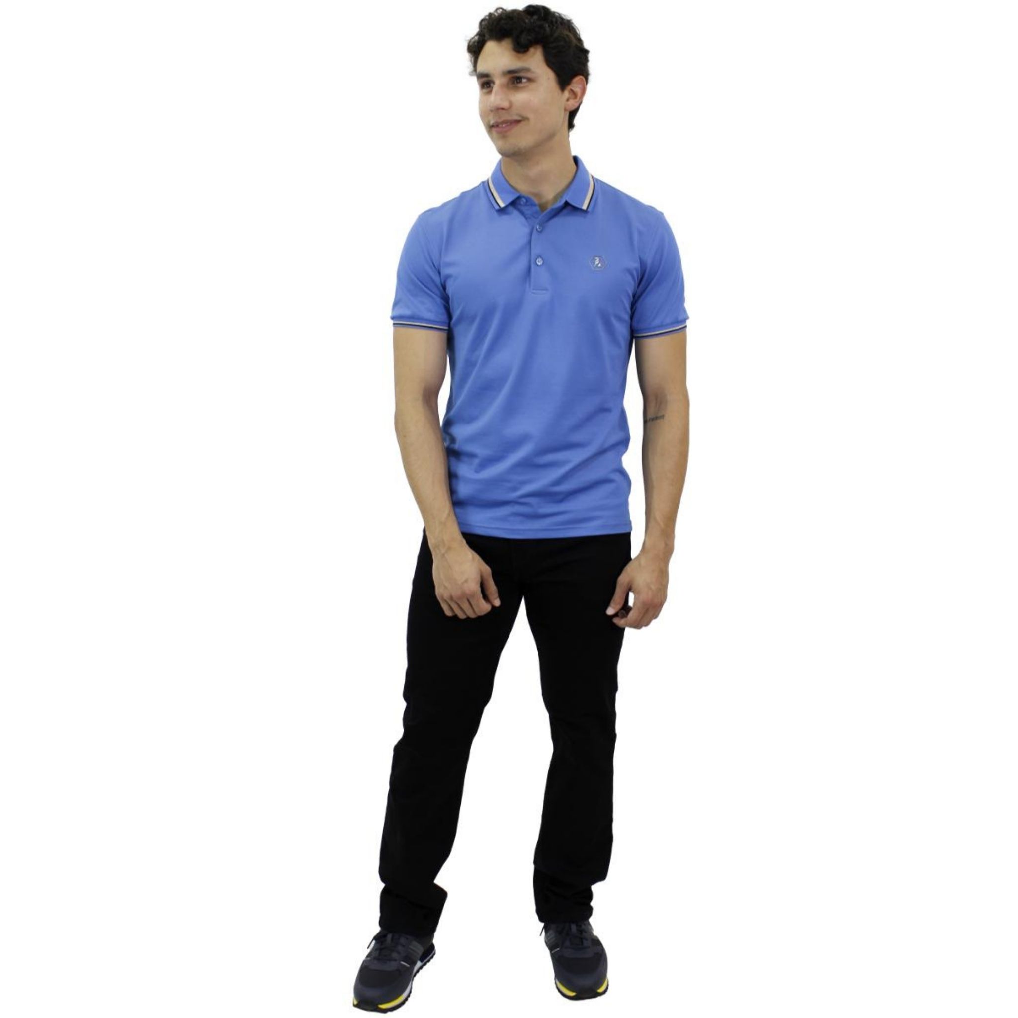 Foto 5 pulgar | Playera Polo Pavini Hv-45-blue color Azul para Caballero