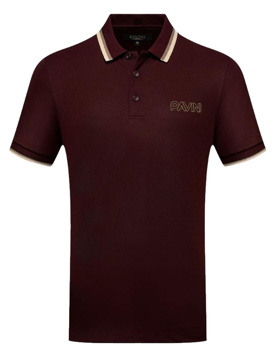 Polo Pavini Pt1030 color Tinto para Hombre