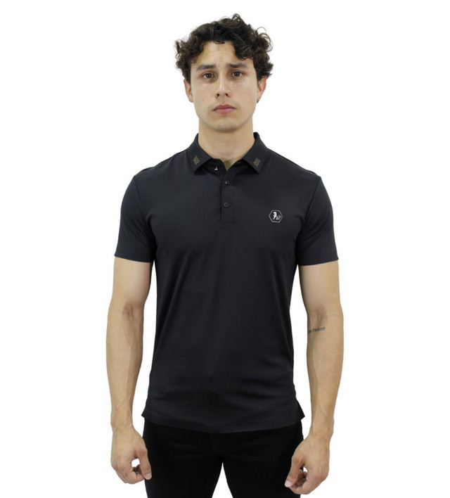 Foto 2 pulgar | Playera Polo  Hugo Valentino color Negro para Hombre