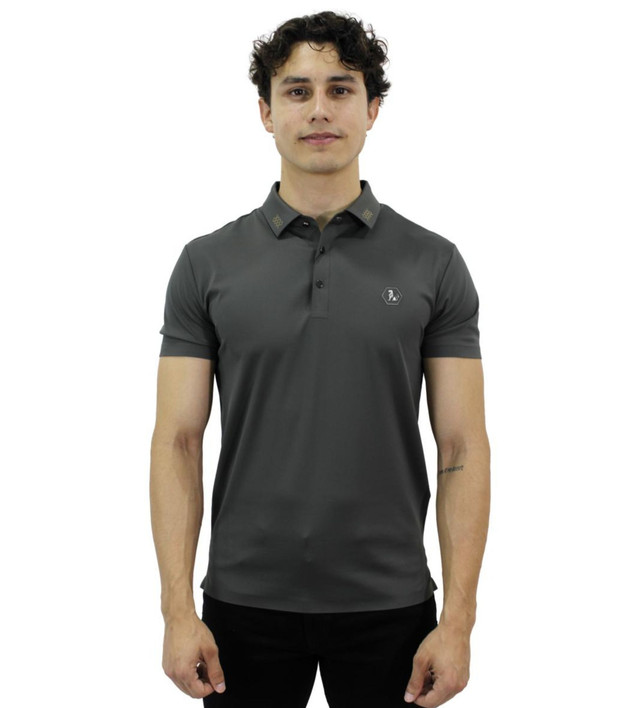 Polo Hugo Valentino Hv49 color Gris para Hombre