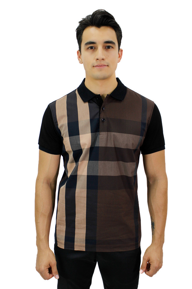 Foto 2 pulgar | Playera Huggo Valentino P-2192 Café para Hombre