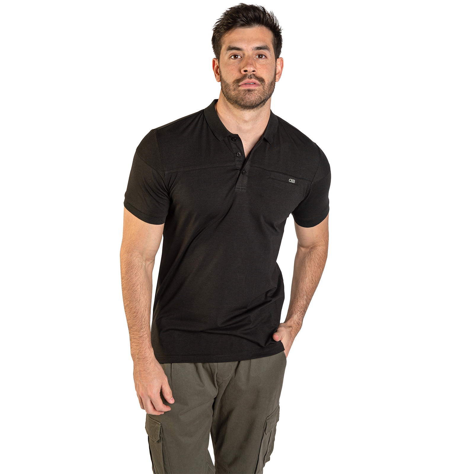 Foto 2 | Paquete 3 Playeras Tipo Polo Lisa Stretch Slim Para Hombre