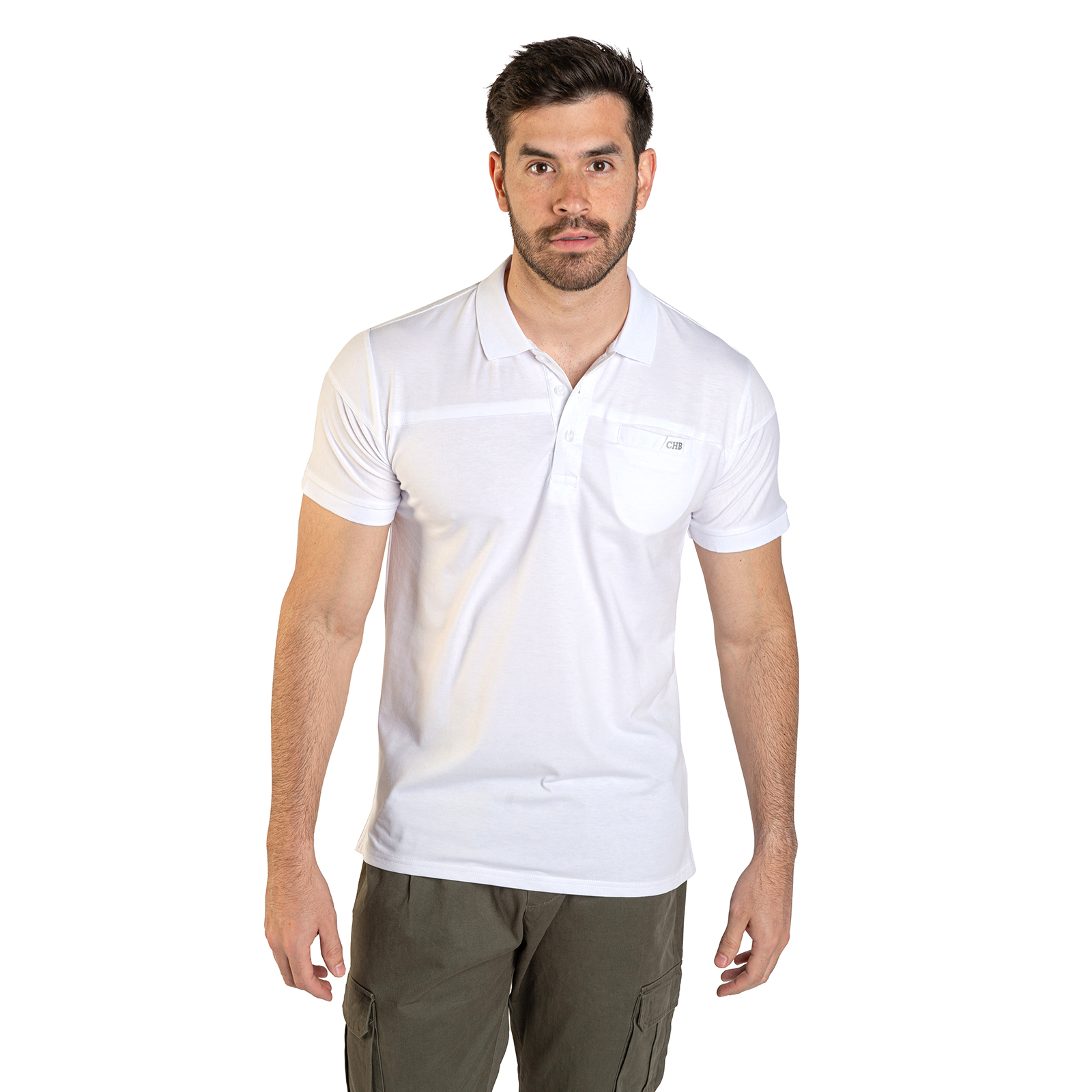 Foto 4 pulgar | Paquete 3 Playeras Tipo Polo Lisa Stretch Slim Para Hombre