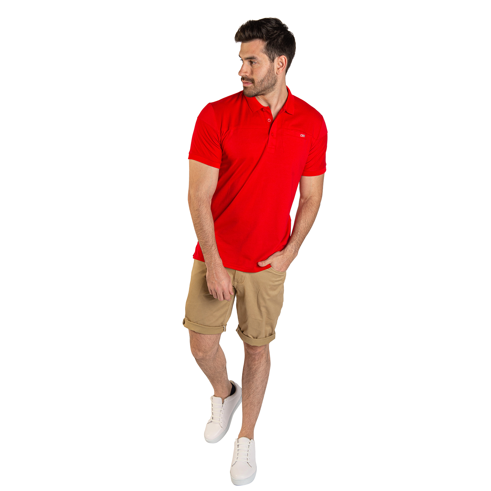 Foto 5 pulgar | Paquete 3 Playeras Tipo Polo Lisa Stretch Slim Para Hombre