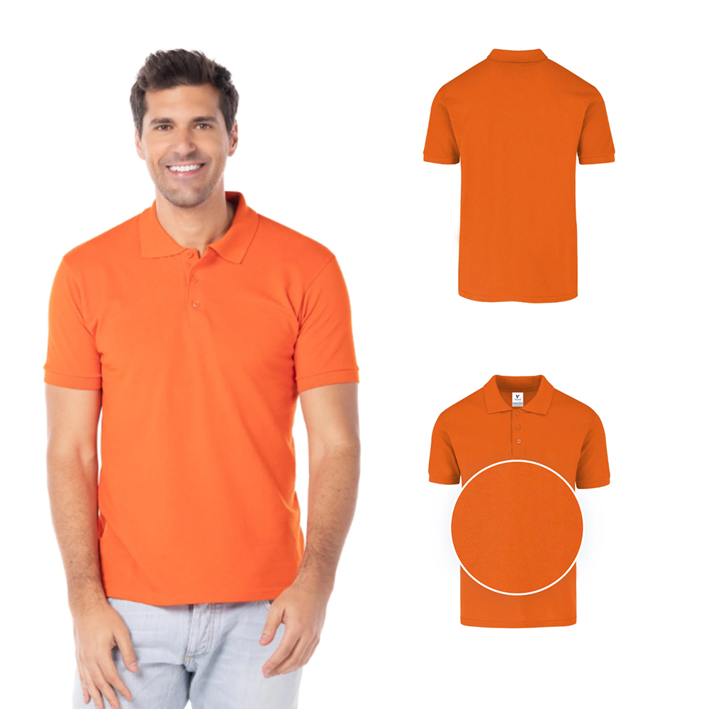 Foto 3 pulgar | Playera Polo color Naranja 50% Algodón Y 50% Poliéster para Caballero,