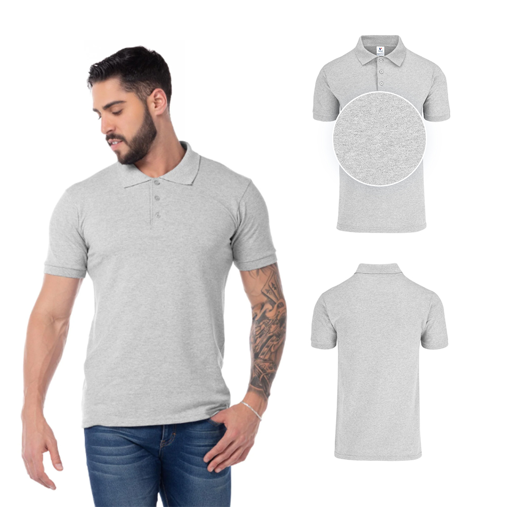 Foto 3 pulgar | Playera Polo Yazbek Gris