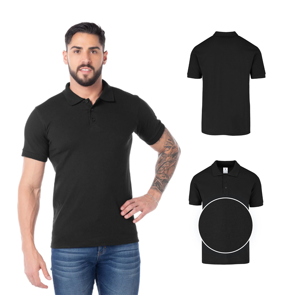 Foto 3 pulgar | Playera Polo Yazbek Negro para Caballero