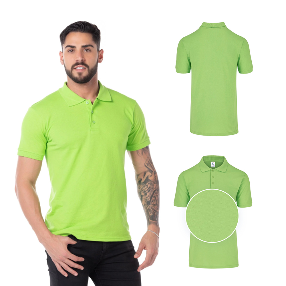 Foto 2 | Playera Polo color Lima 50% Algodón y 50% Poliéster para Caballero