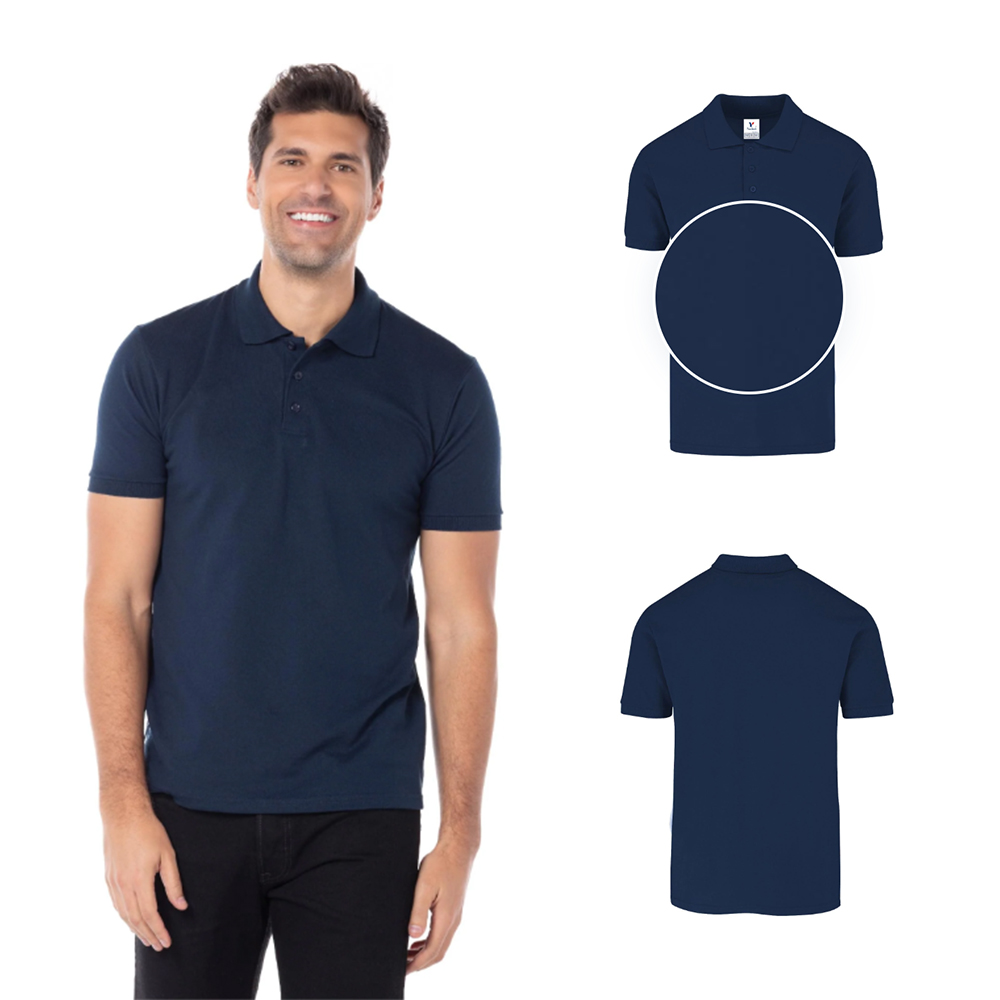 Foto 3 pulgar | Playera Polo Yazbek Azul Marino 50% Algodón y 50% Poliéster para Caballero