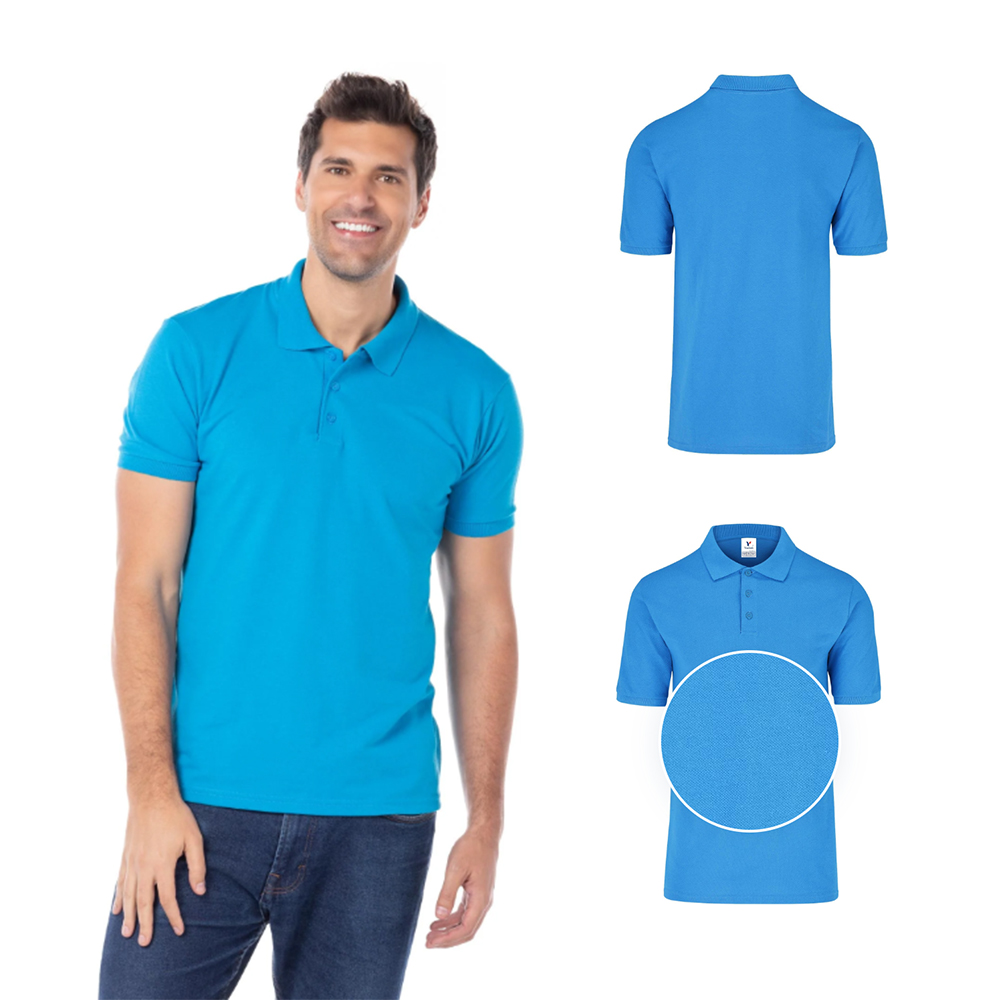 Foto 2 | Playera Polo color Turquesa 50% Algodón Y 50% Poliéster para Caballero