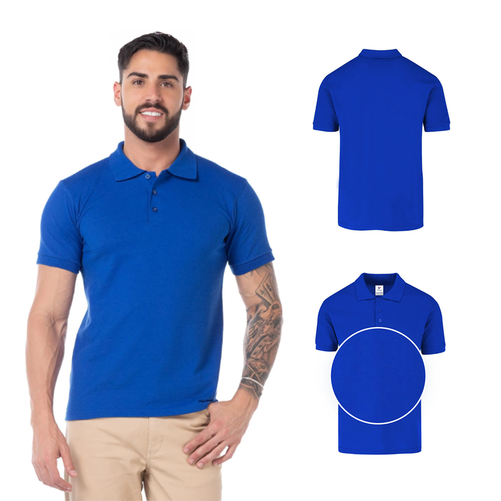 Foto 3 pulgar | Playera Polo Yazbek Azul 50% Algodón y 50% Poliéster para Caballero