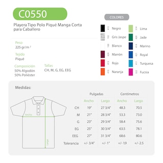 Foto 3 | Playera Polo Yazbek Azul 50% Algodón y 50% Poliéster para Caballero