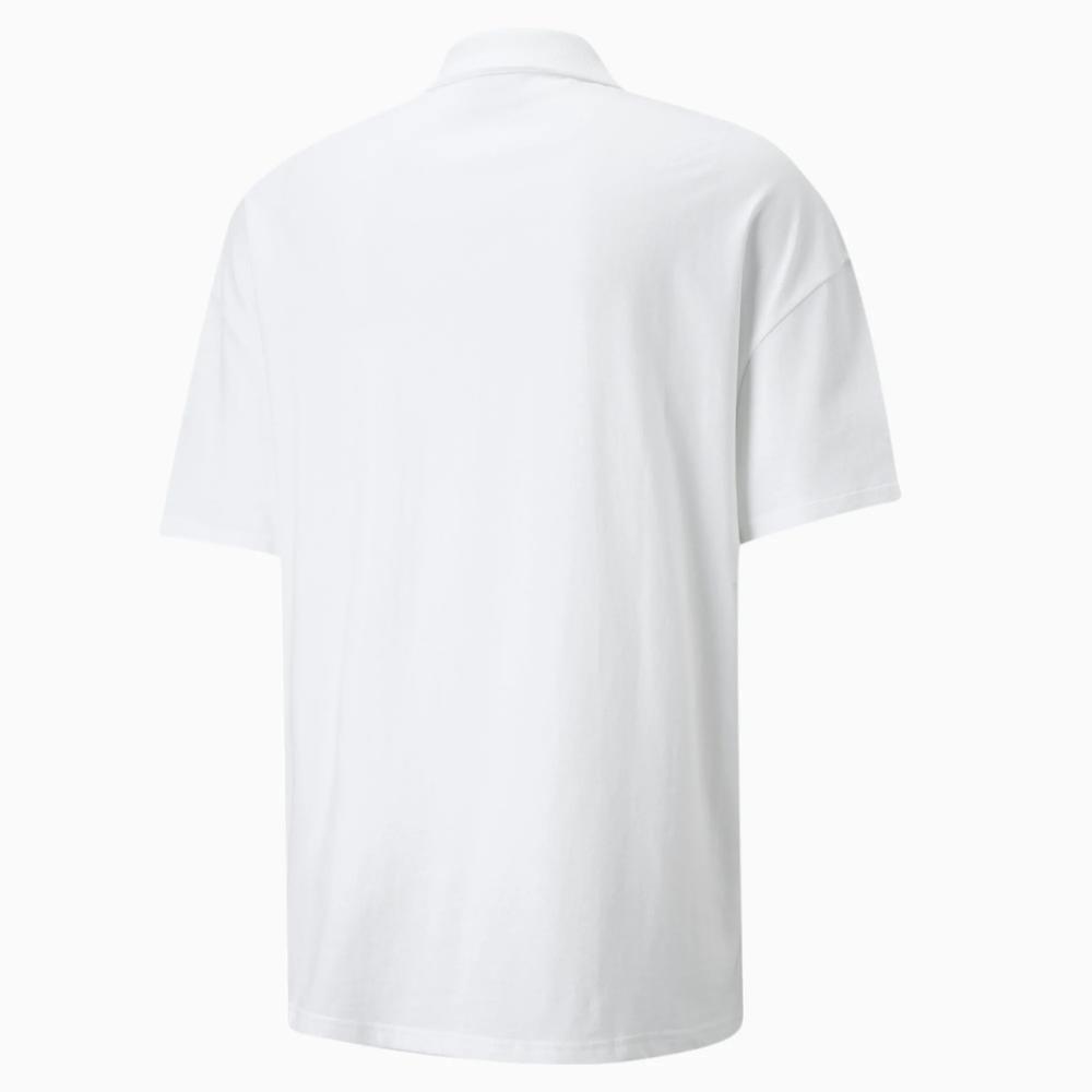 Foto 3 pulgar | Playera Polo Puma Classics Boxy Zip Blanco para Hombre