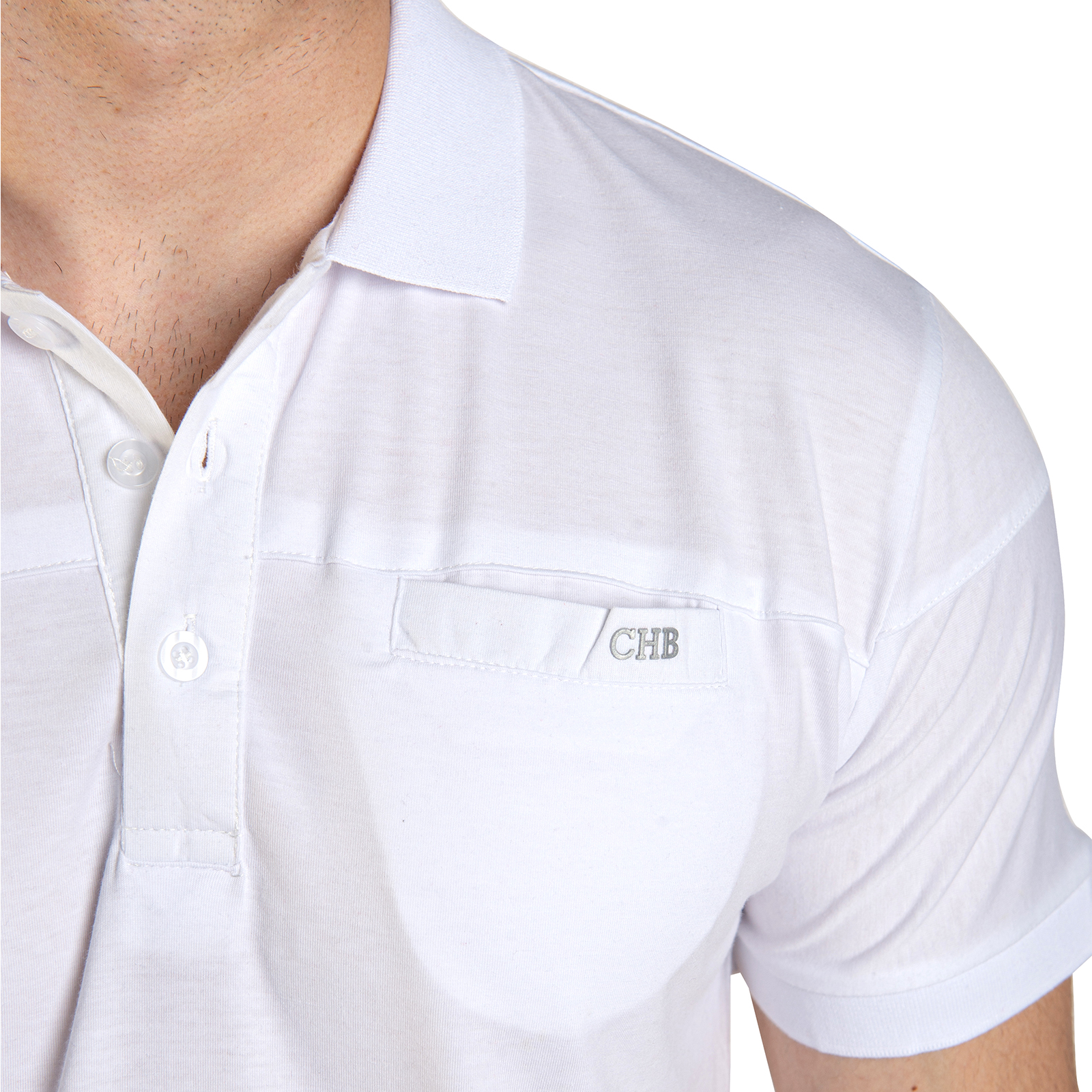 Foto 5 pulgar | Playera Polo CHB Chili Beans Clothing Co. Basic Blanca para Hombre