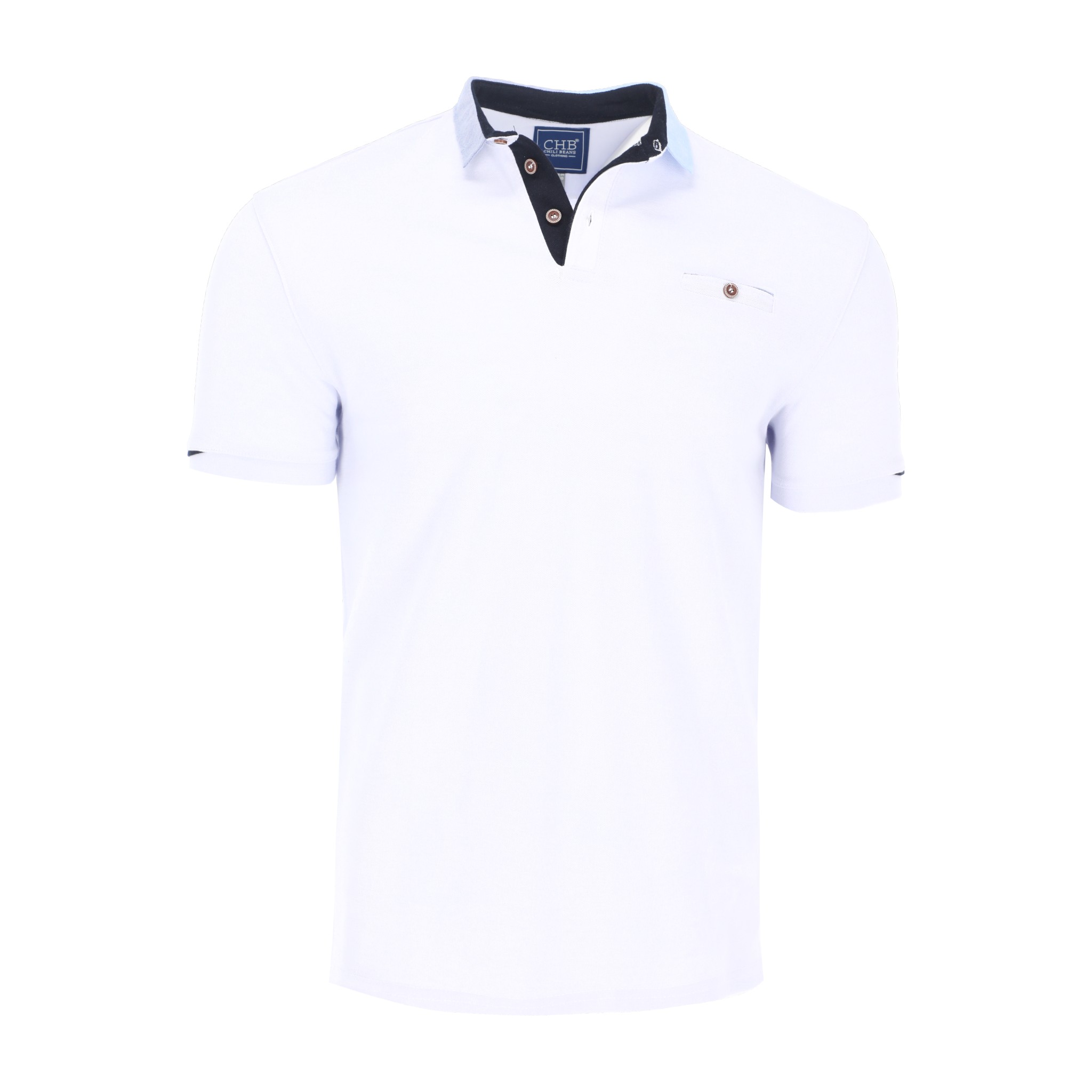 Playera Polo Chb Chili Beans Clothing Co. Niza Blanca