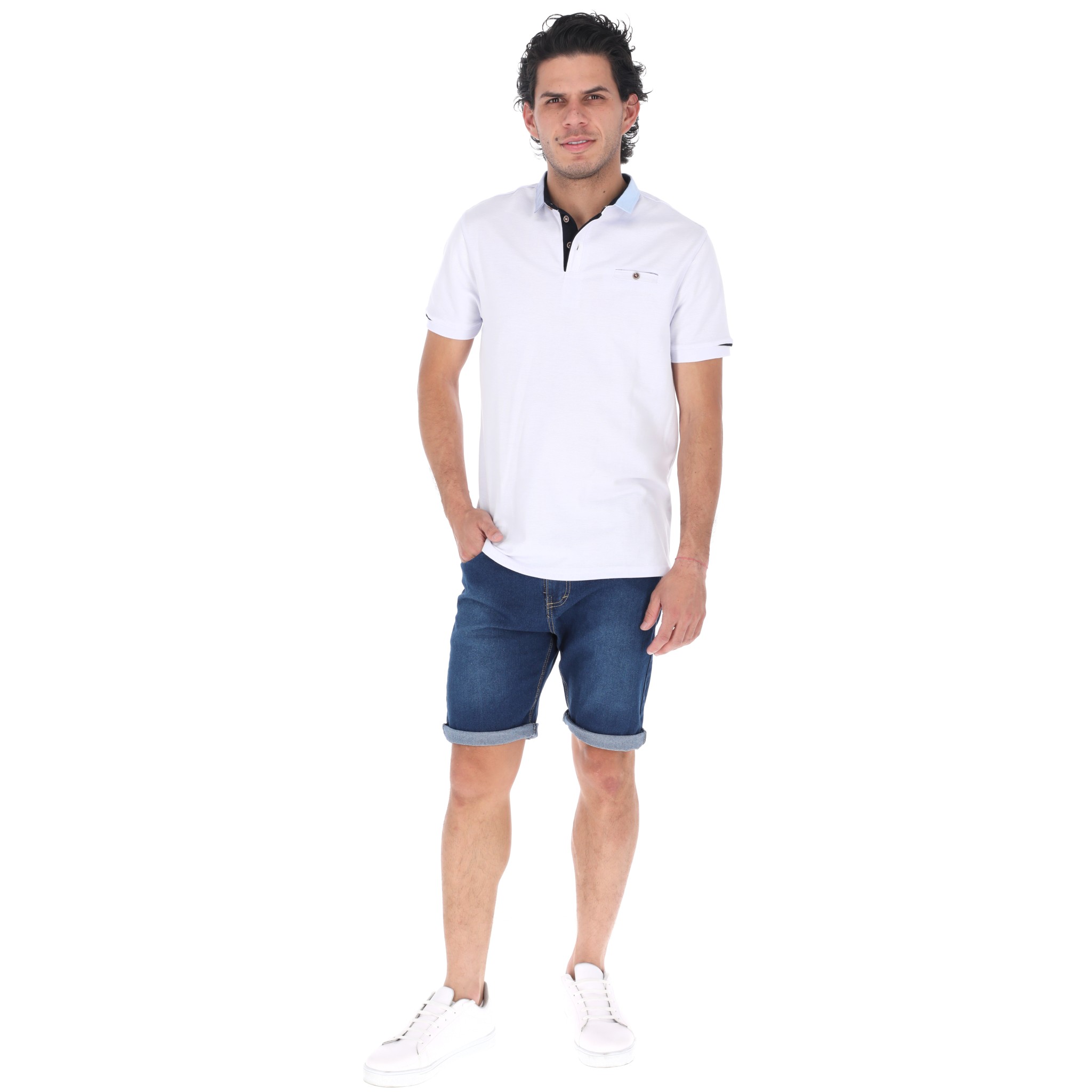 Foto 3 pulgar | Playera Polo Chb Chili Beans Clothing Co. Niza Blanca