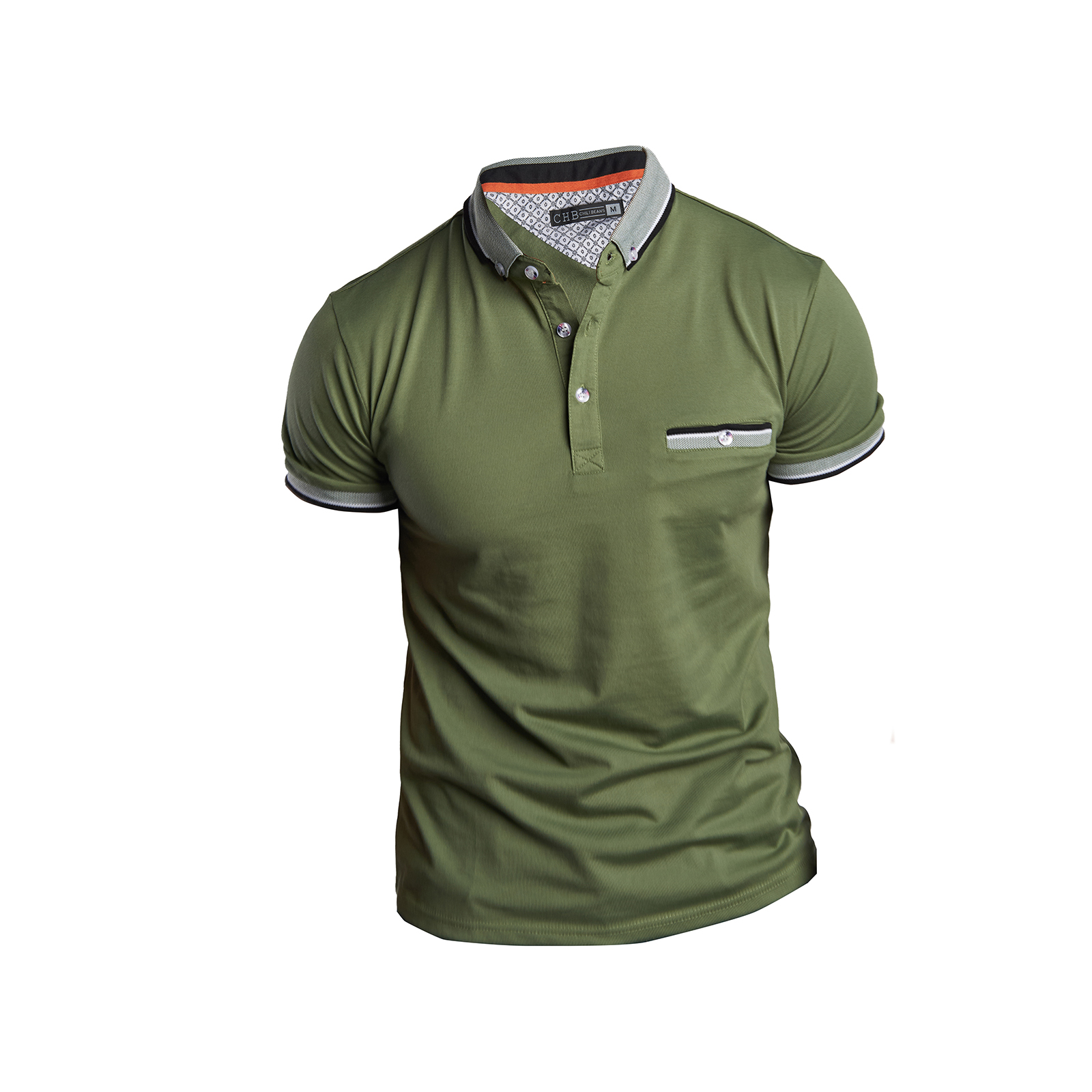 Playera Polo CHB Chili Beans Clothing Co. Verde para Hombre